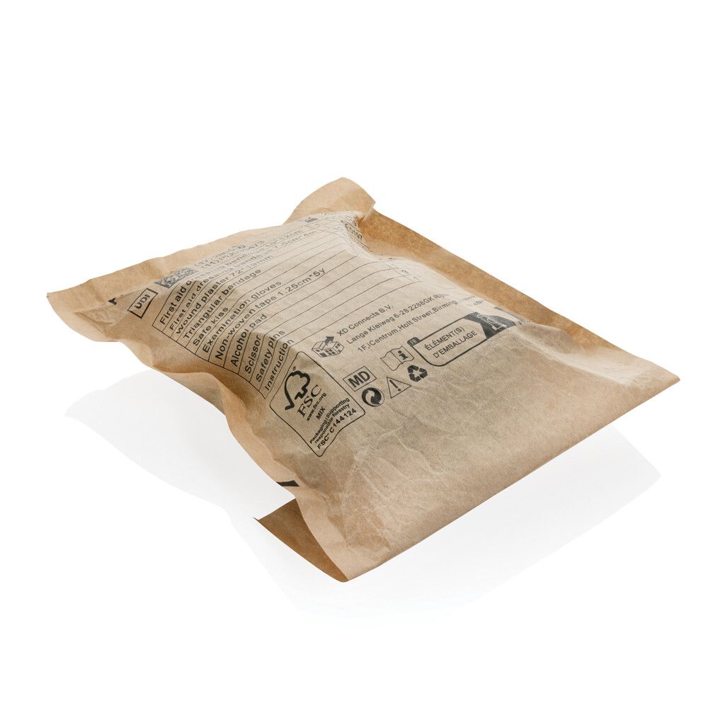 Erste-Hilfe-Set in RCS recycelter Nubuk-PU Tasche - schwarz-989
