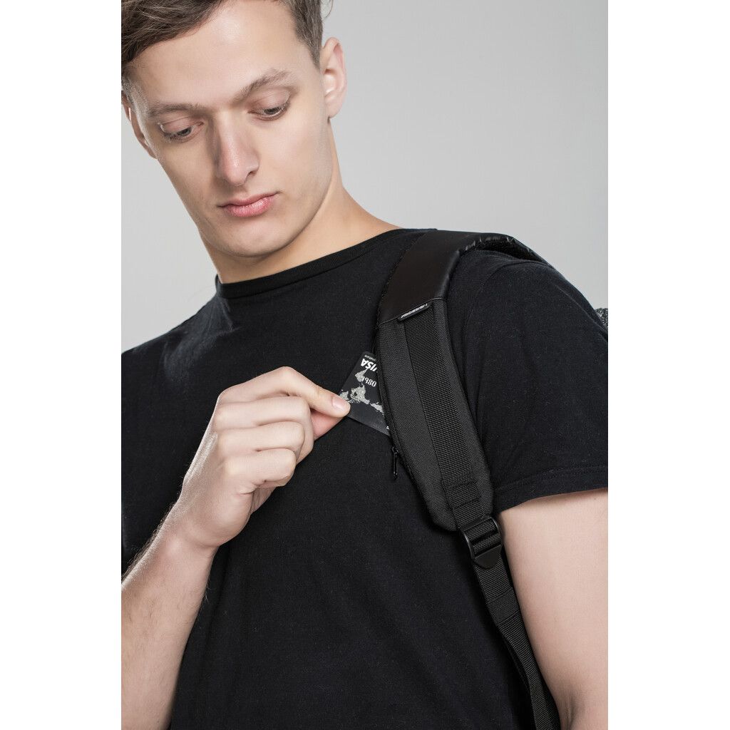 Urban schnitthemmender Anti-Diebstahl-Rucksack - grau-881