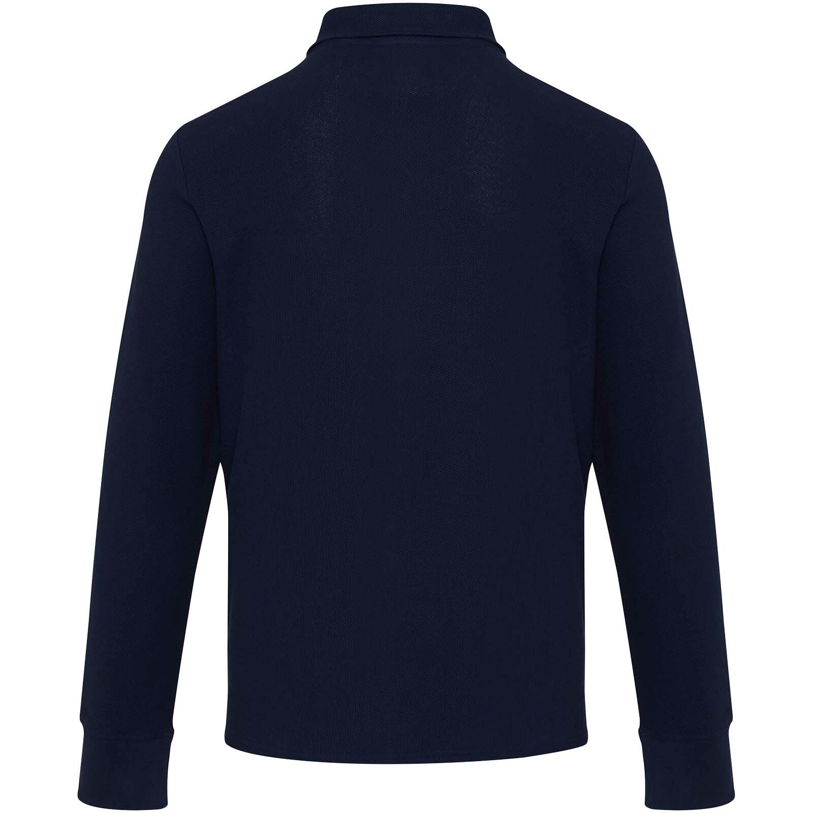 Zeus Langarm Poloshirt  mit Reißverschluss - navy - XS-903