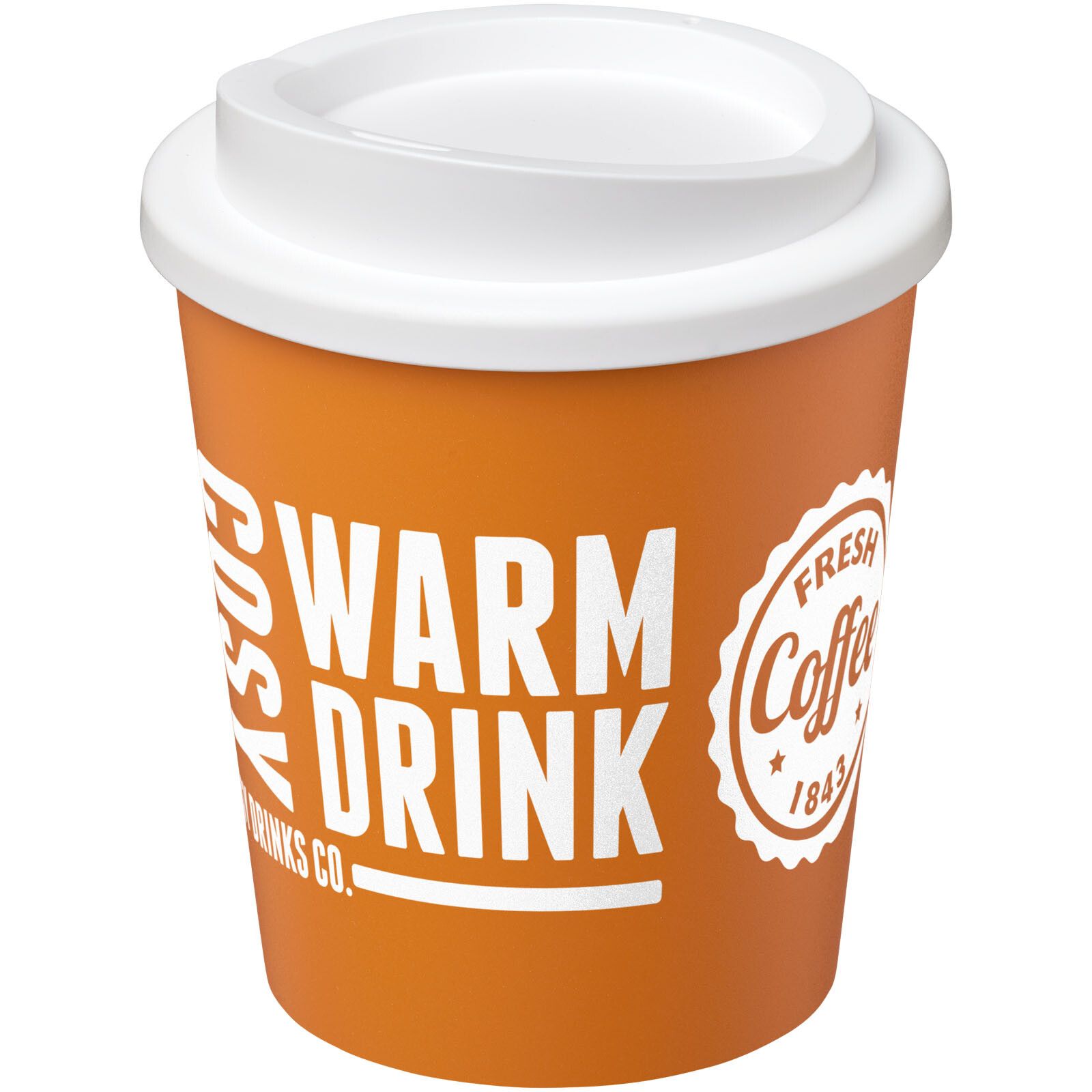 Americano Espresso 250 ml Isolierbecher - orange -  weiss-415