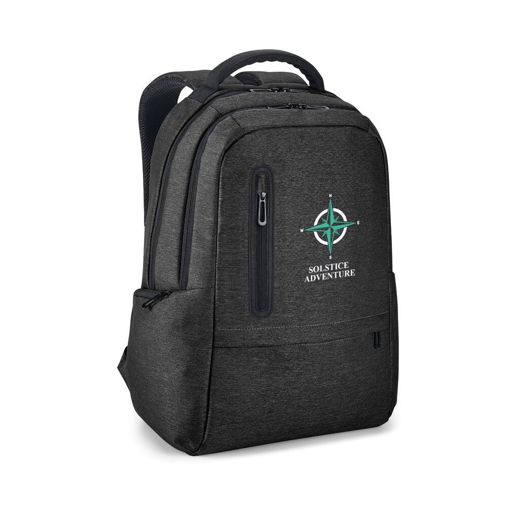 RE-BOSTON Wasserabweisender 2Tone-Laptop-Rucksack aus recyceltem Nylon - dunkelgrau-606