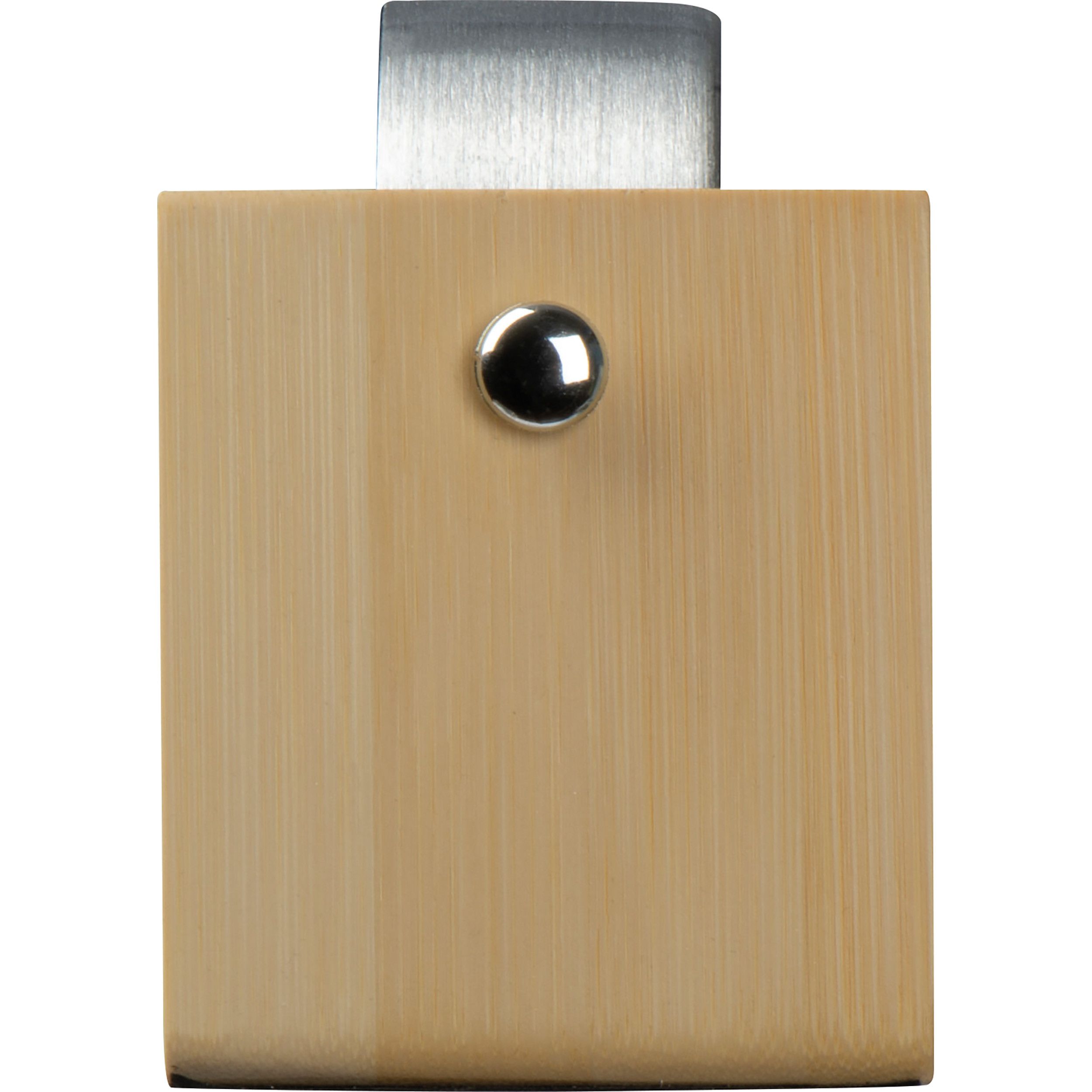Stifteköcher aus Bambus mit analoger Uhr - beige-200