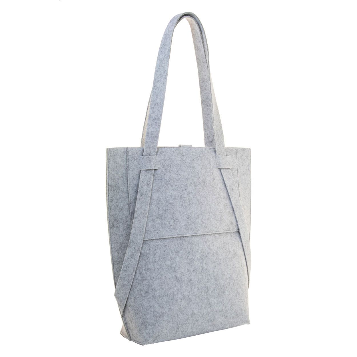 CreaFelt Toteback individuelle RPET Schultertasche - weiß - grau-391