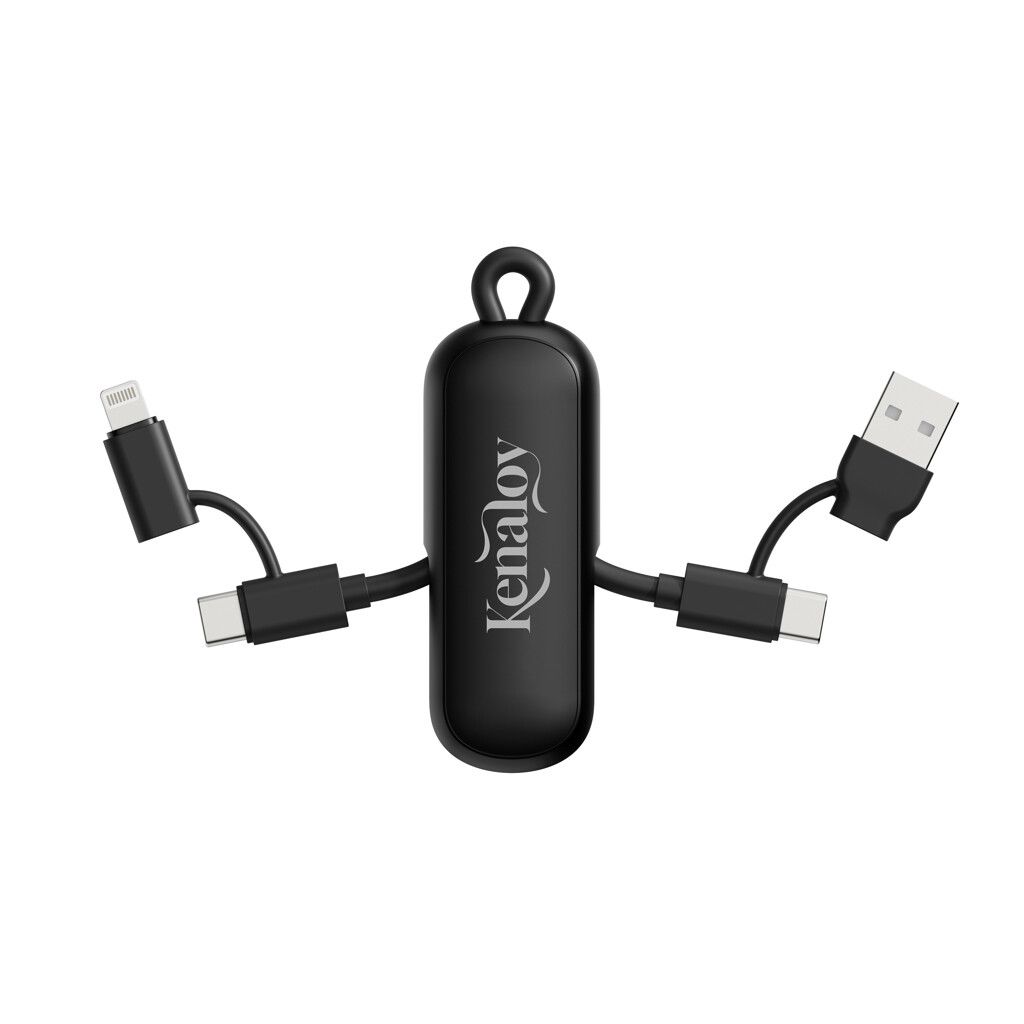 Urban Vitamin Dublin 100W 4-in-1-Kabel am Schlüsselanhänger - schwarz-722