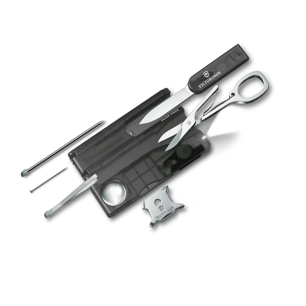 Schweizer Taschenmesser Swiss Card Lite - schwarz transparent-667