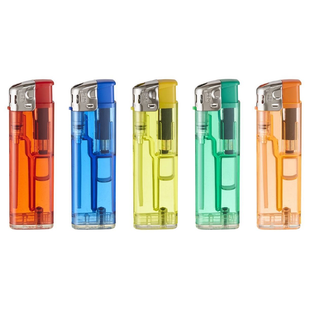 TOM® Elektronik-Feuerzeug QM-506 - transparent gelb-737