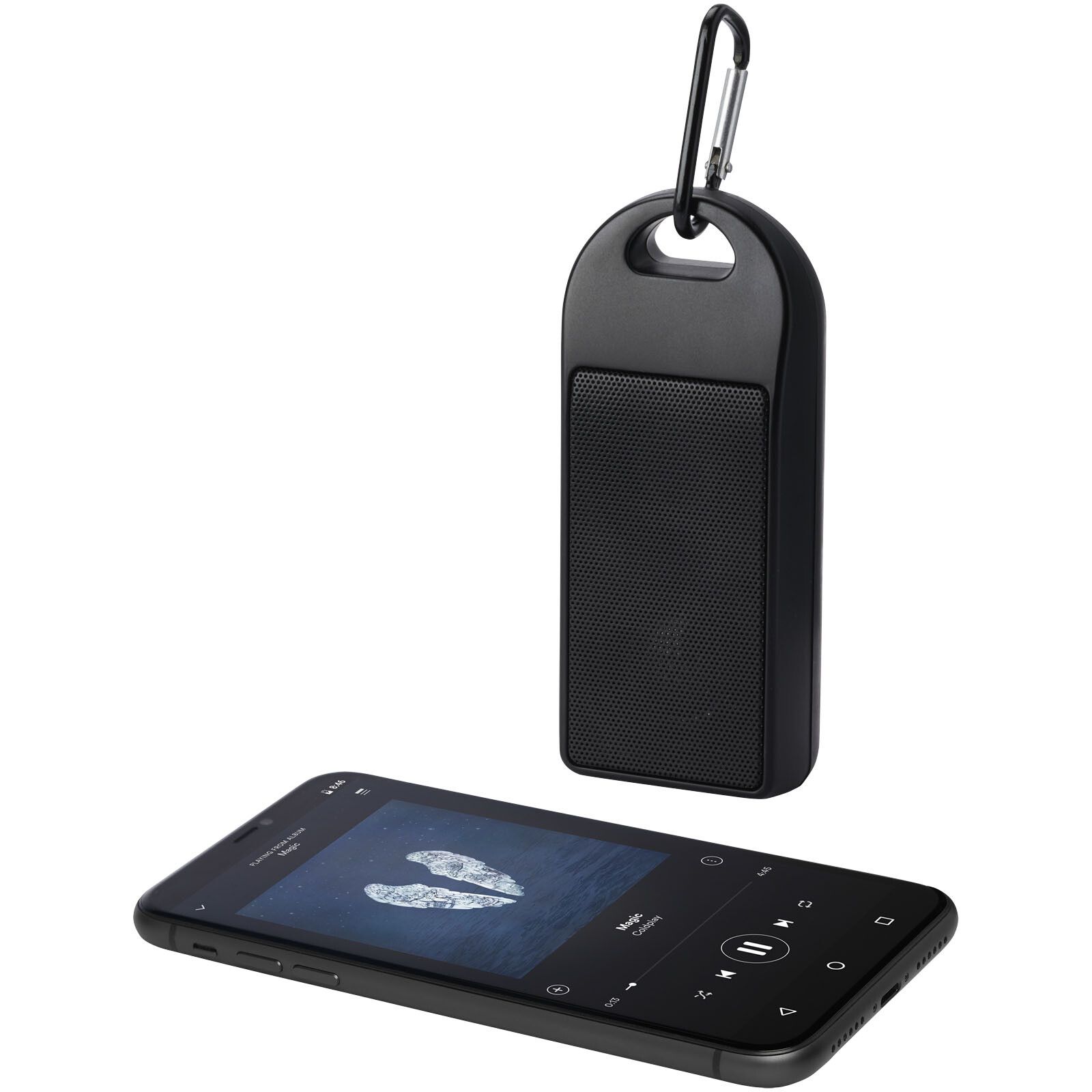 Omni 3 W IPX4 Bluetooth-Lautsprecher aus recyceltem RCS Kunststoff - schwarz-67