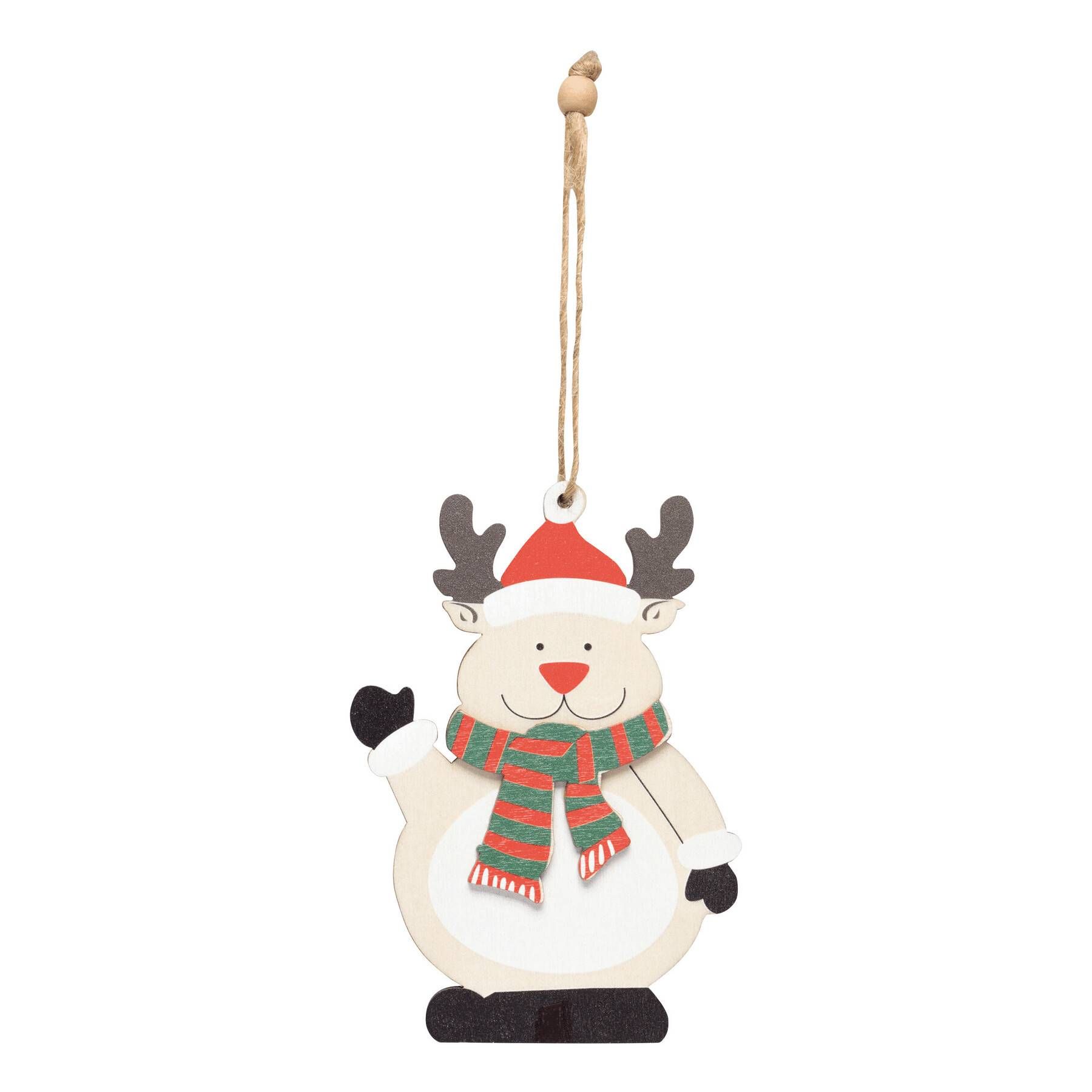Geschenk- / Baumanhänger WOODEN SNOWI - WOODEN RUDOLPH-175