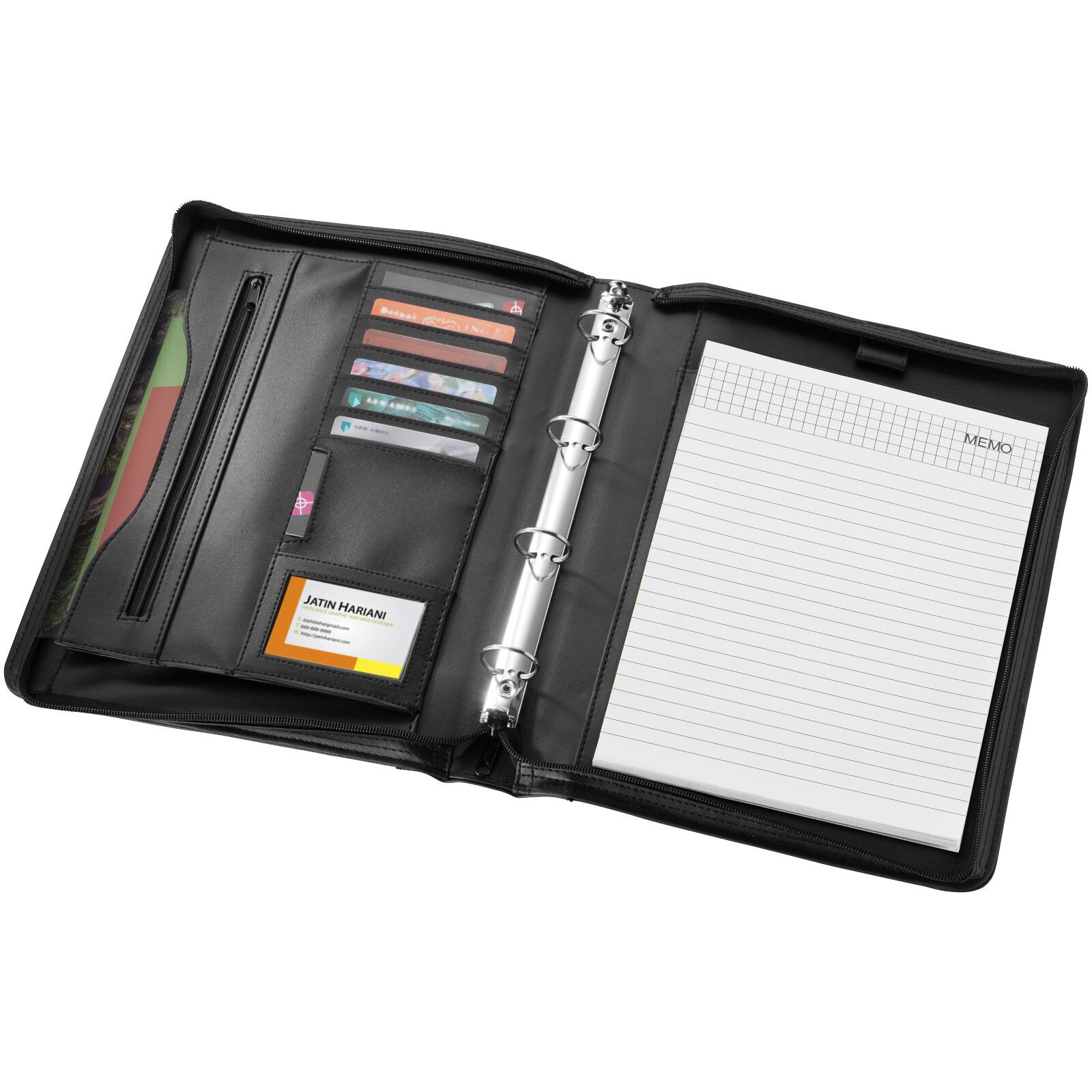 Ebony A4 Aktenmappe - schwarz-420