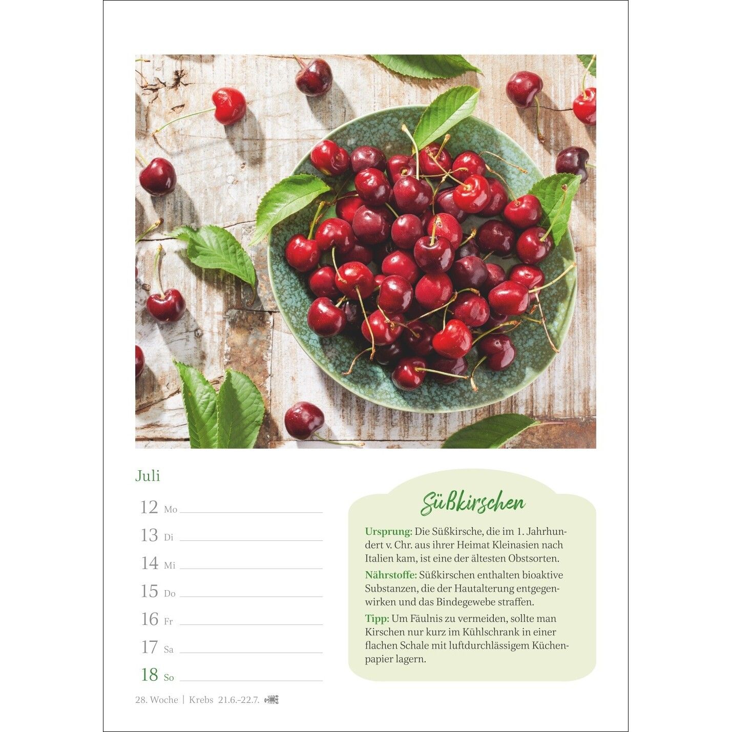 Der kleine Küchenkalender Wochenkalender-358