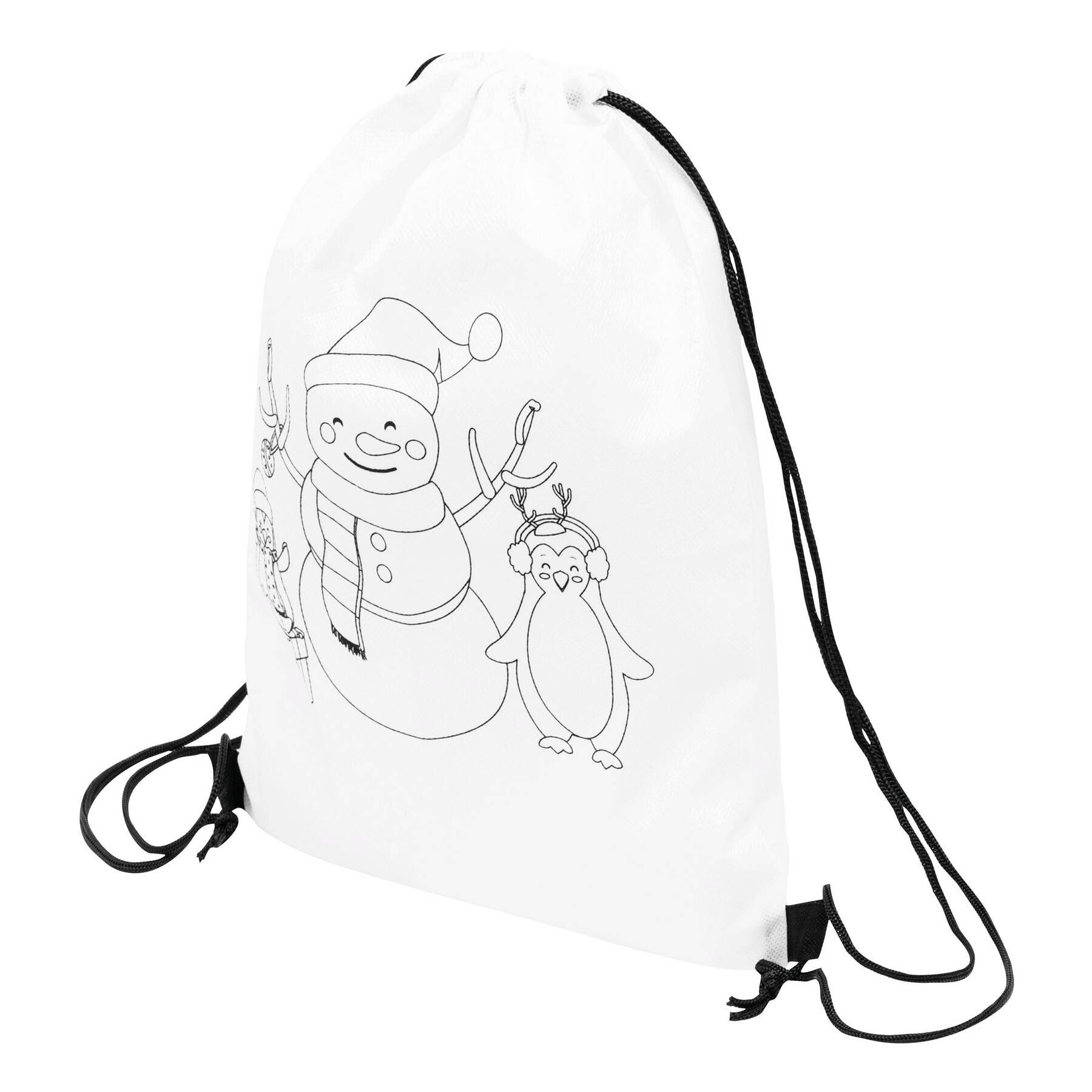 Bemalbarer Turnbeutel COLOURFUL SNOWMAN - COLOURFUL SNOWMAN-97