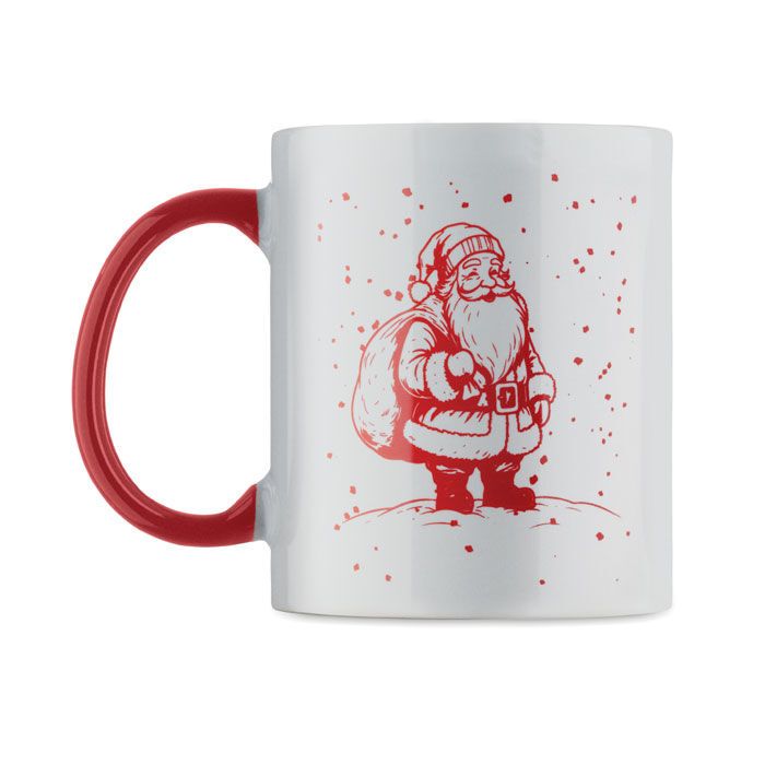 Keramikbecher 300ml FESTIMUG - weiß - rot-558
