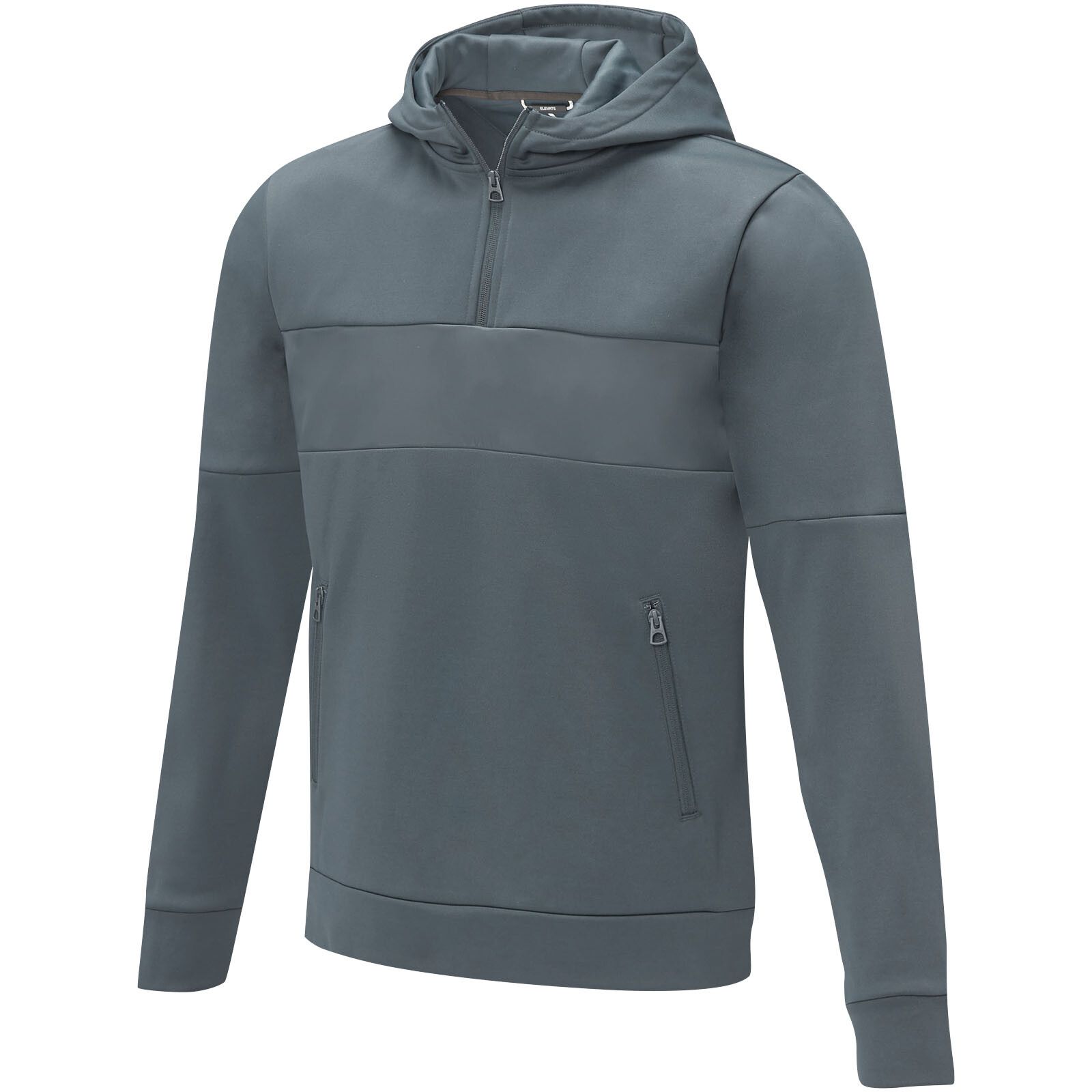 Sayan Kapuzenpullover mit halbem Reißverschluss für Herren - stahlgrau - XL-286