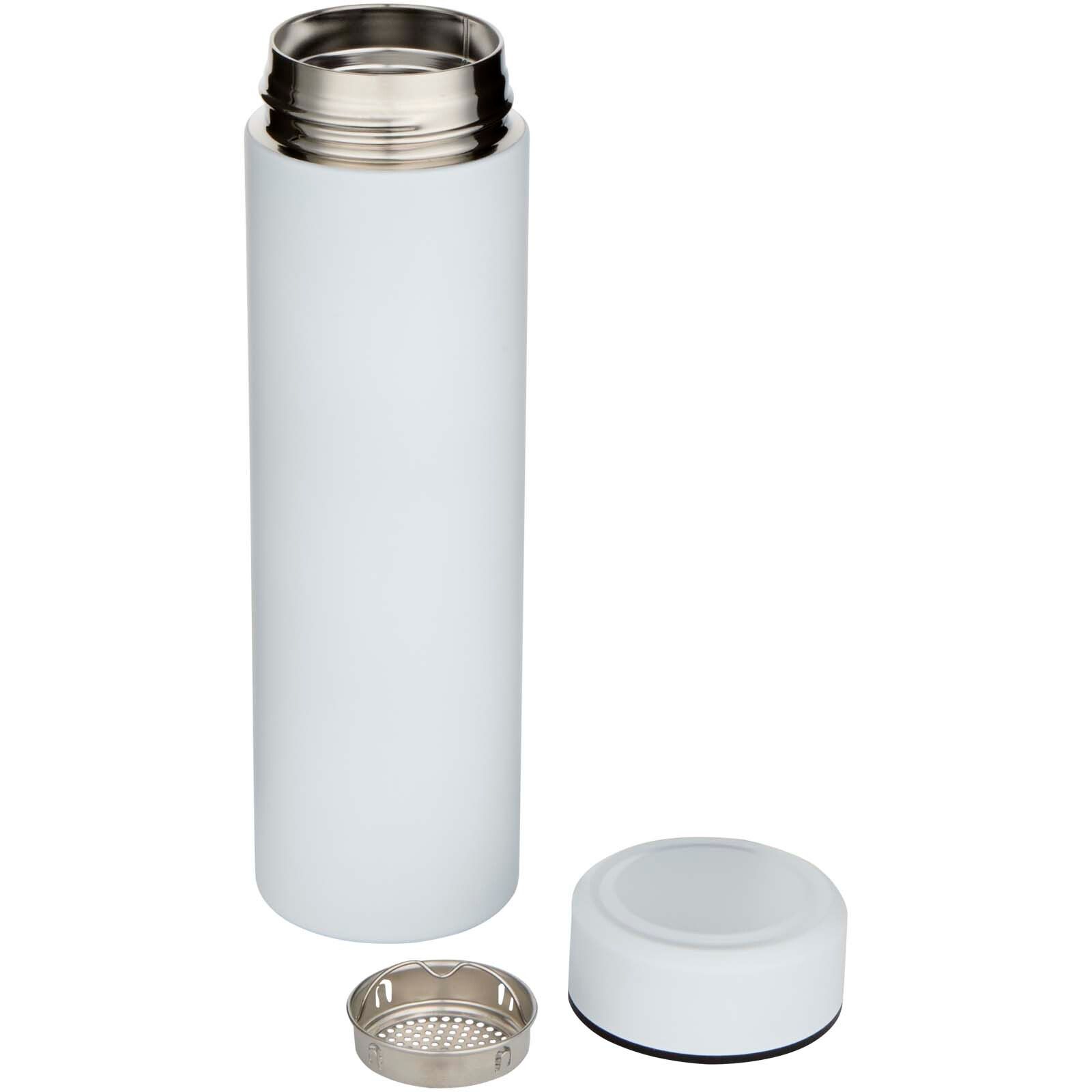 Taylor 450 ml Doppelwand Isolierflasche aus Edelstahl mit Teesieb - weiss-993
