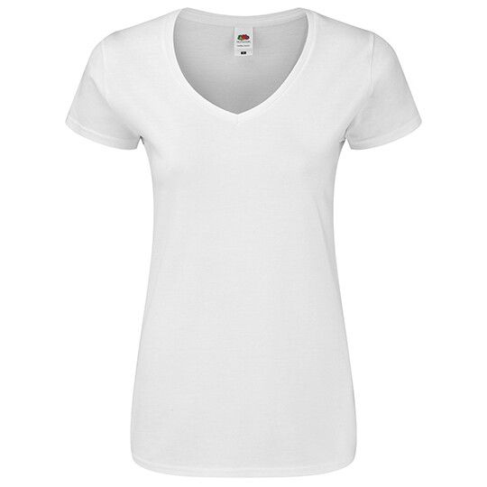 Ladies´ Iconic 150 V Neck T für Damen - white-179