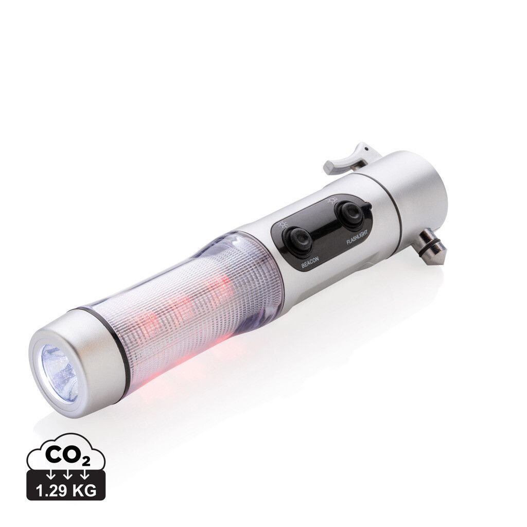 Notfalllicht mit Nothammer - silber-452