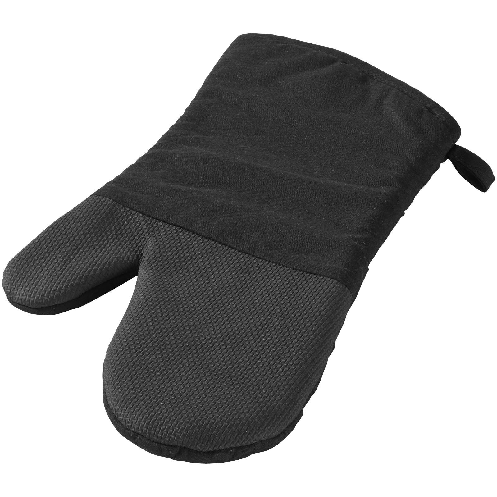 Maya Ofenhandschuh mit Silikongriff - schwarz glänzend -  schwarz-928