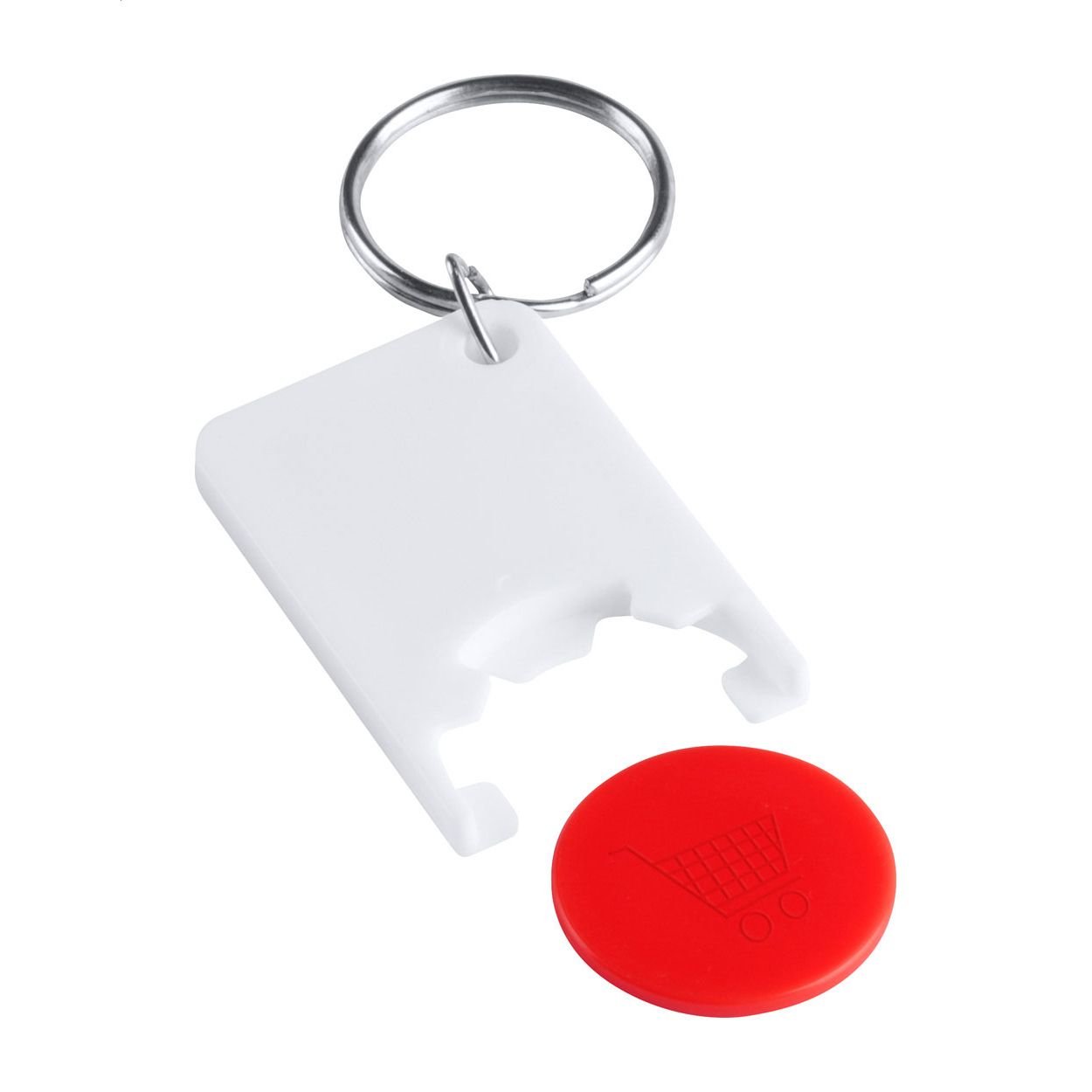Schlüsselanhänger mit Einkaufswagenchip Zabax - rot-925