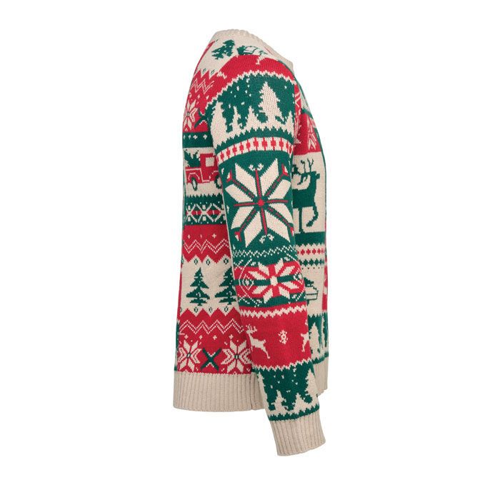 Weihnachtspullover S-M SHIMIS - beige-960