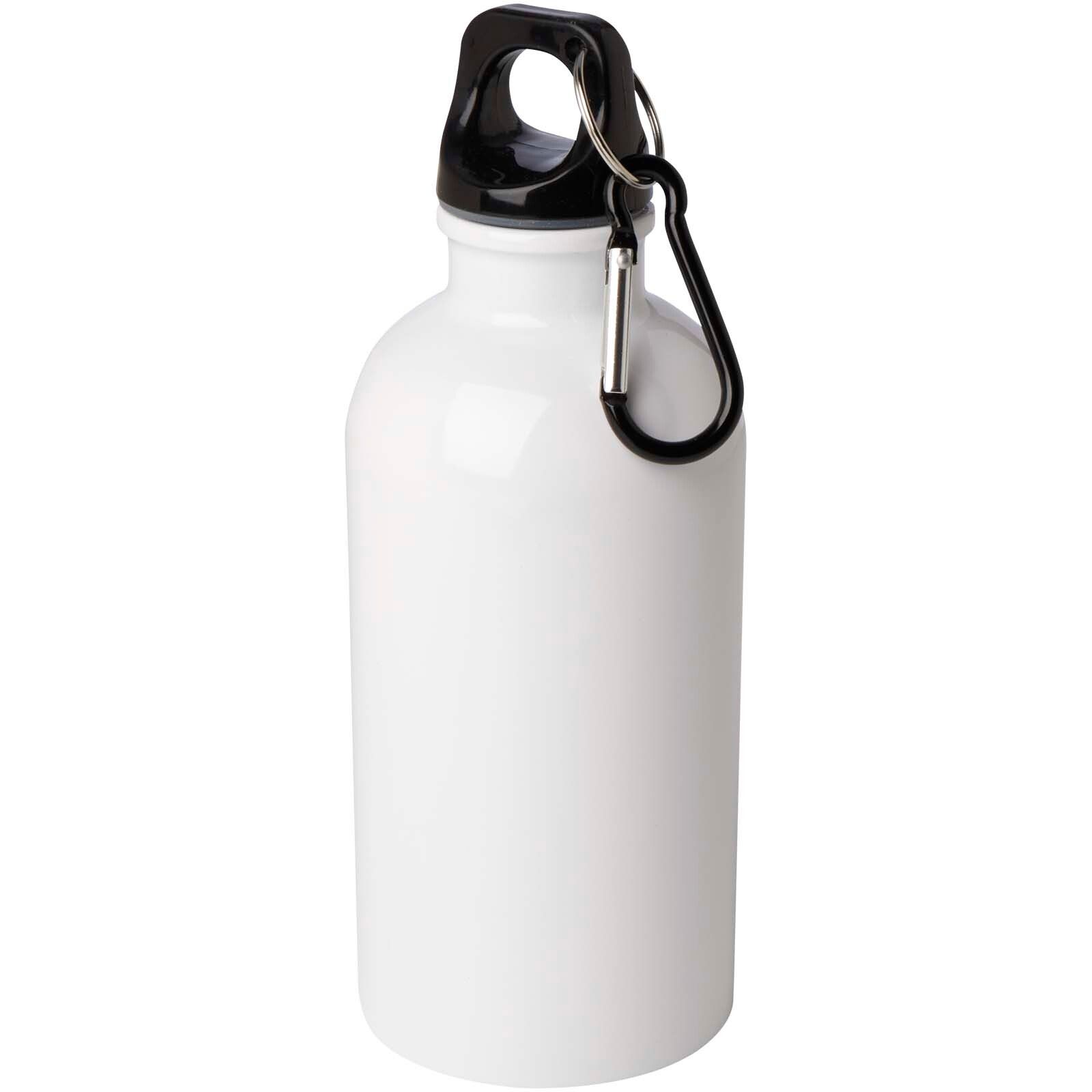 Oregon 400 ml RCS-zertifizierte, einwandige Trinkflasche aus Edelstahl mit Karabinerhaken - weiss-152