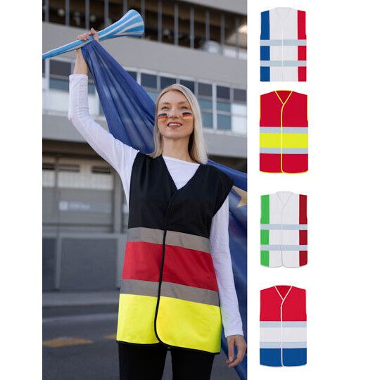 National Safety Vest - blue - white - red-948