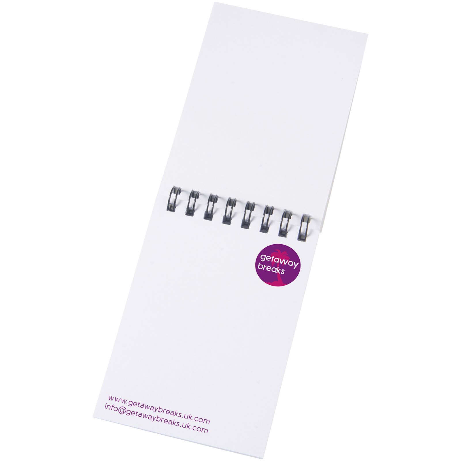 Desk-Mate A7 Notizbuch mit Spiralbindung - weiss -  schwarz-622