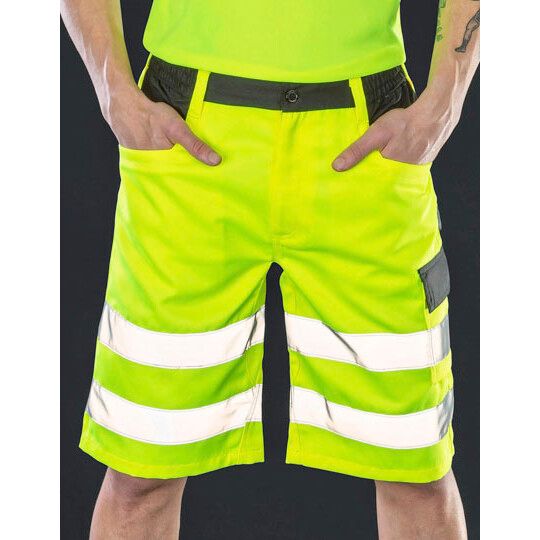 Safety Cargo Shorts - fluorescent orange-284