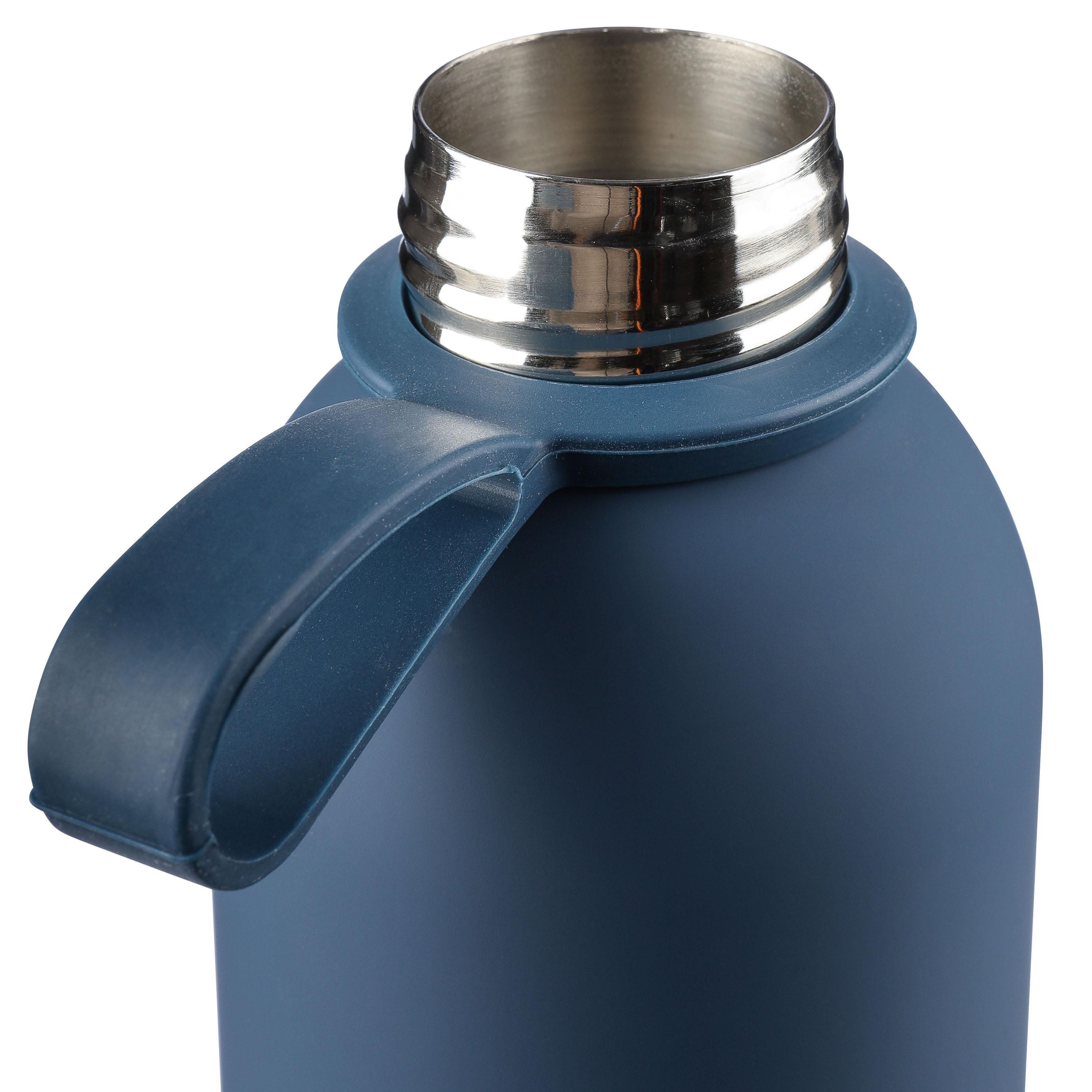 Doppelwandige Trinkflasche aus recyceltem Edelstahl (500 ml) Sena - schwarz-118
