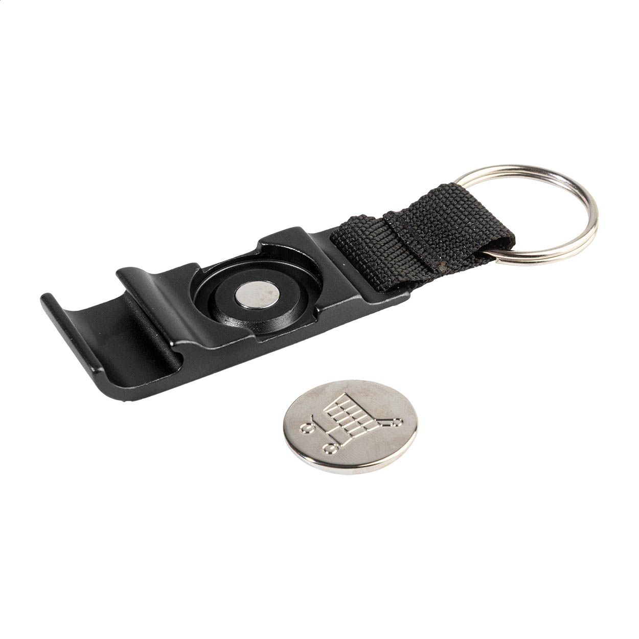 OpenCart Schlüsselanhänger mit EKW-Löser und Flaschenöffner - schwarz-801