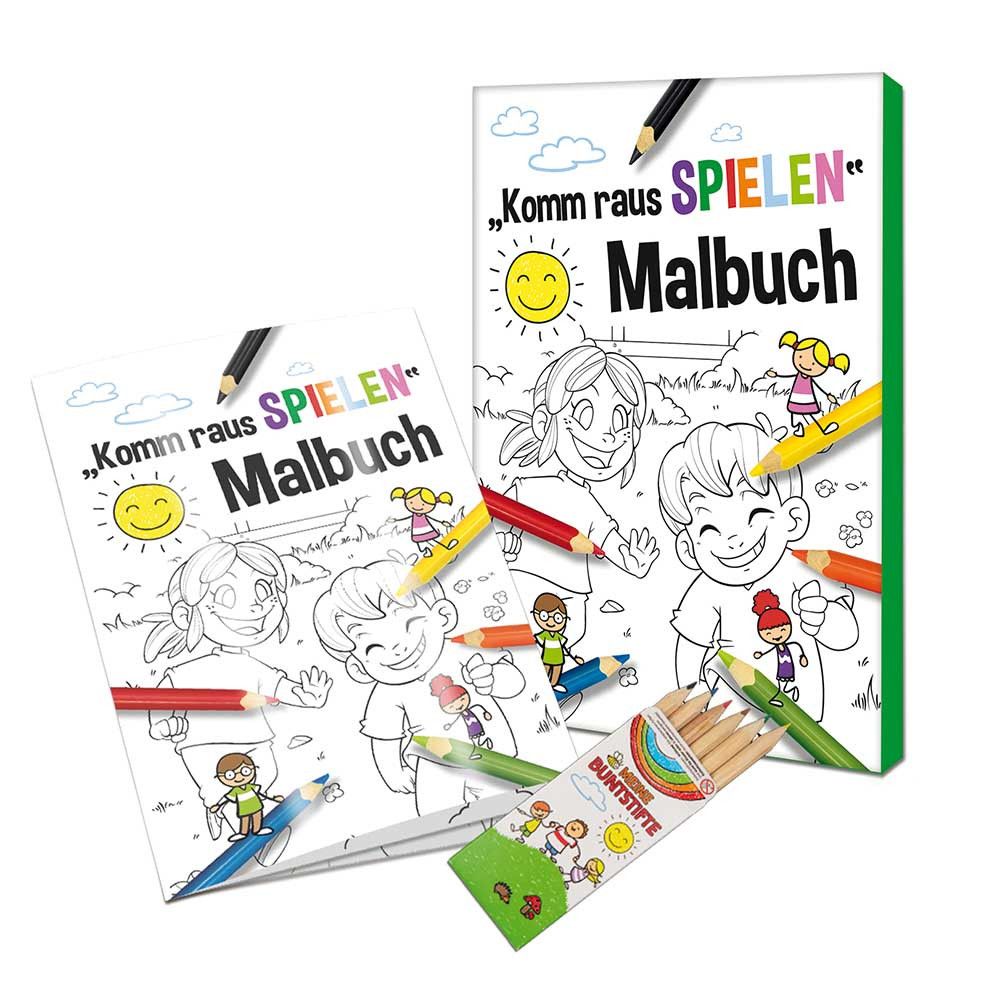 Malbuch / Mal-Set A6 - Komm-raus-spielen - Malset neutral-795