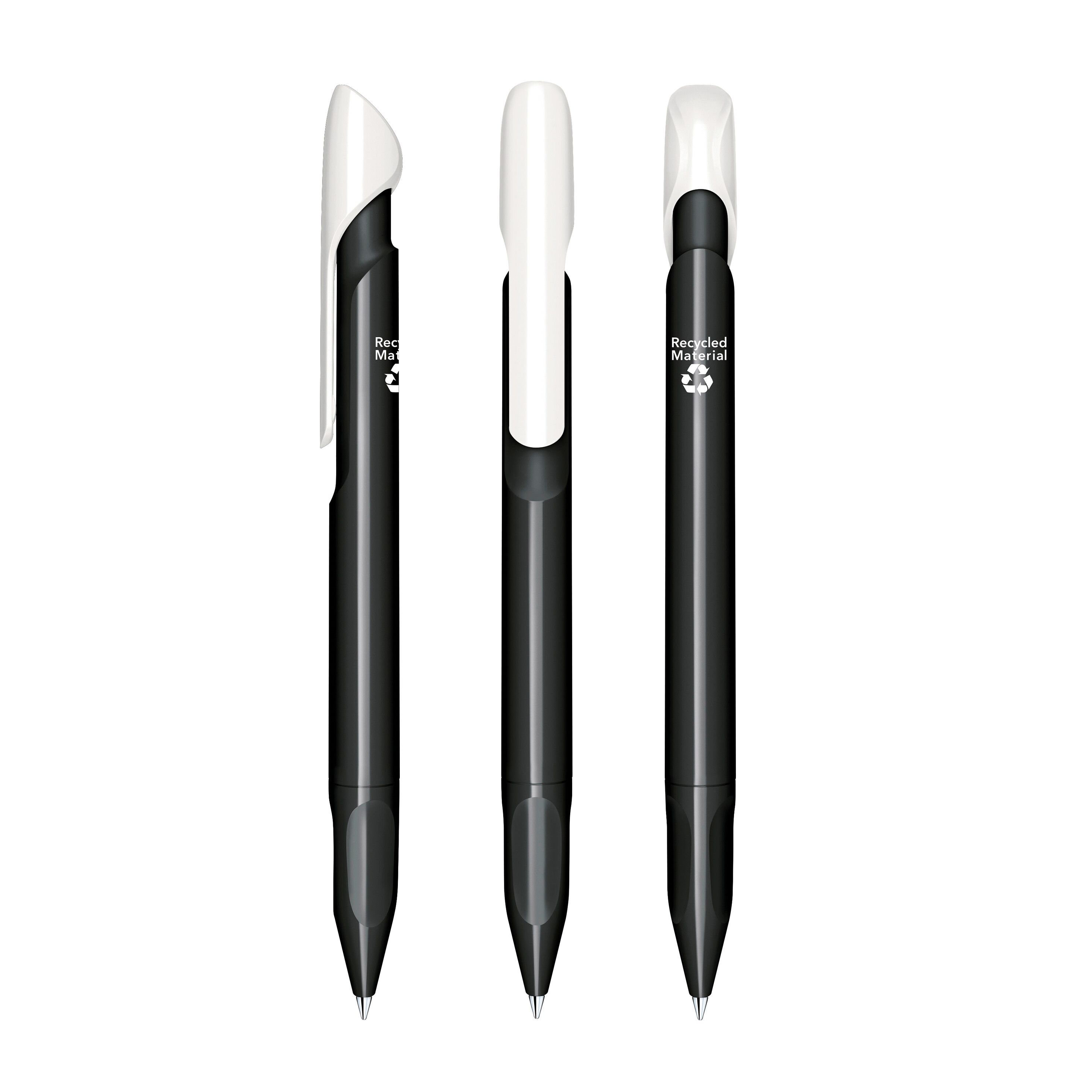 Evoxx Duo Polished Recycled Druckkugelschreiber - schwarz-364