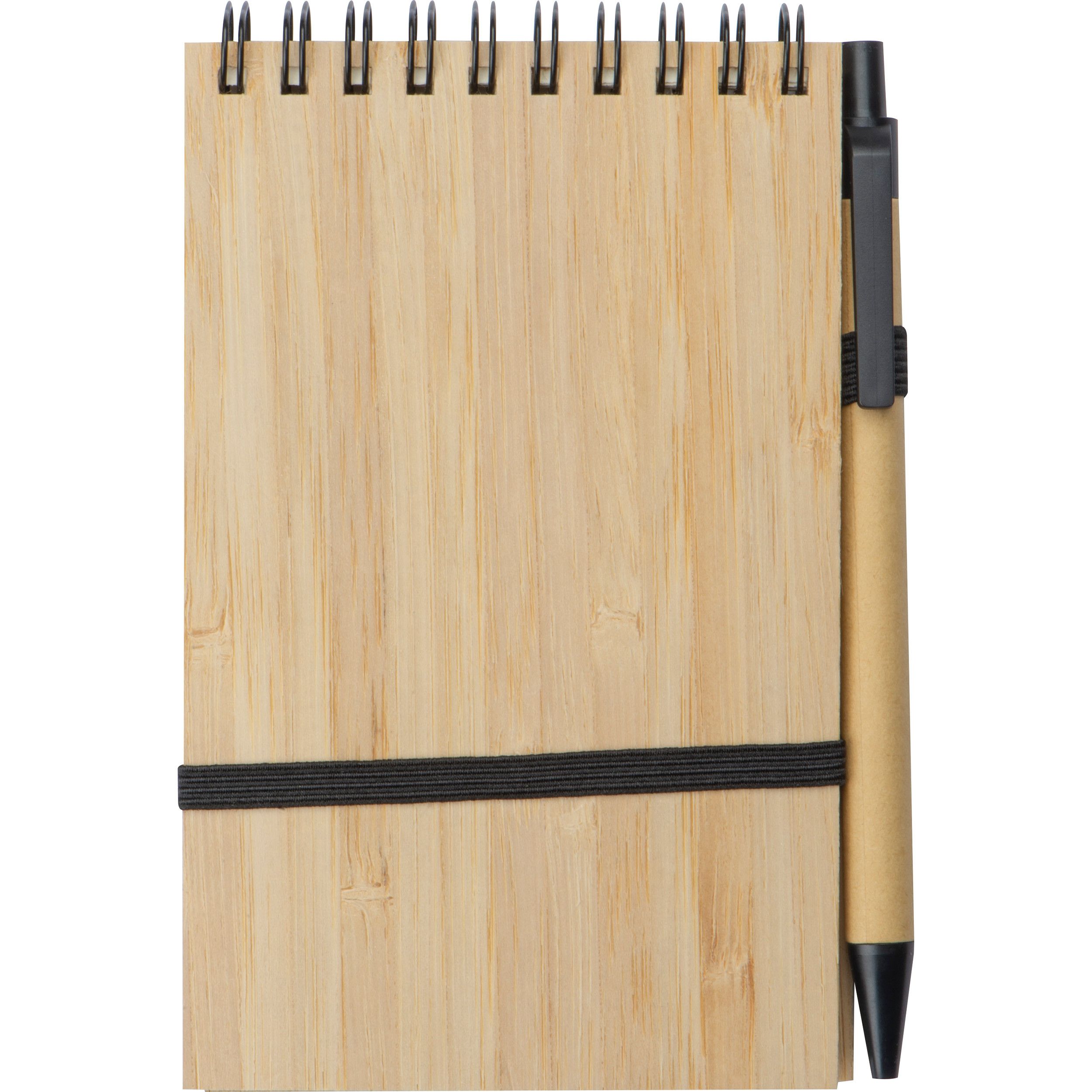 Notizbuch mit Bambuscover - beige-641