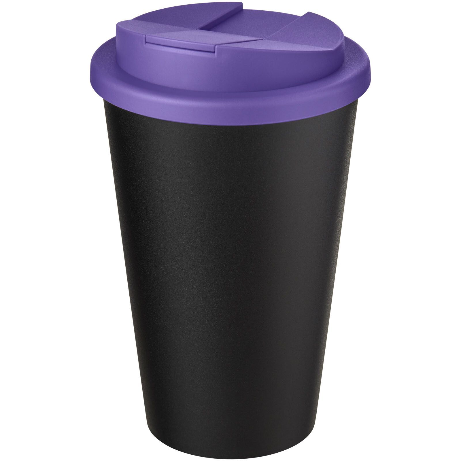 Americano Eco 350 ml recycelter Becher mit auslaufsicherem Deckel - lila -  schwarz-21