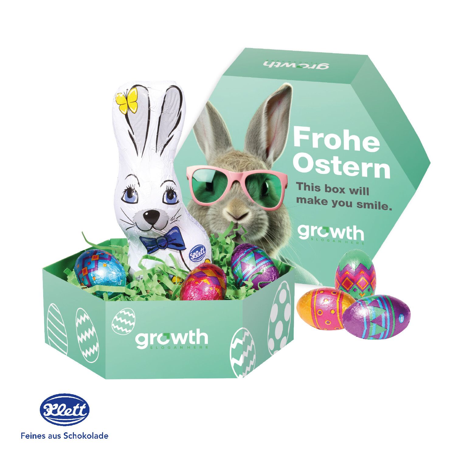 Großes Osternest mit Klett Schokolade-777