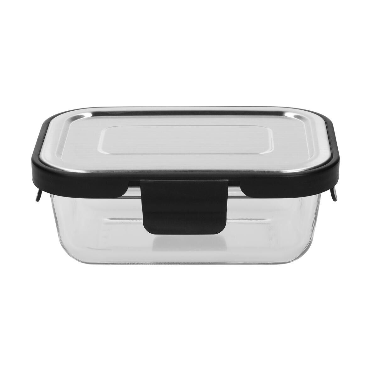 Glasbox LOKA, 370 ml - schwarz - transparent-356