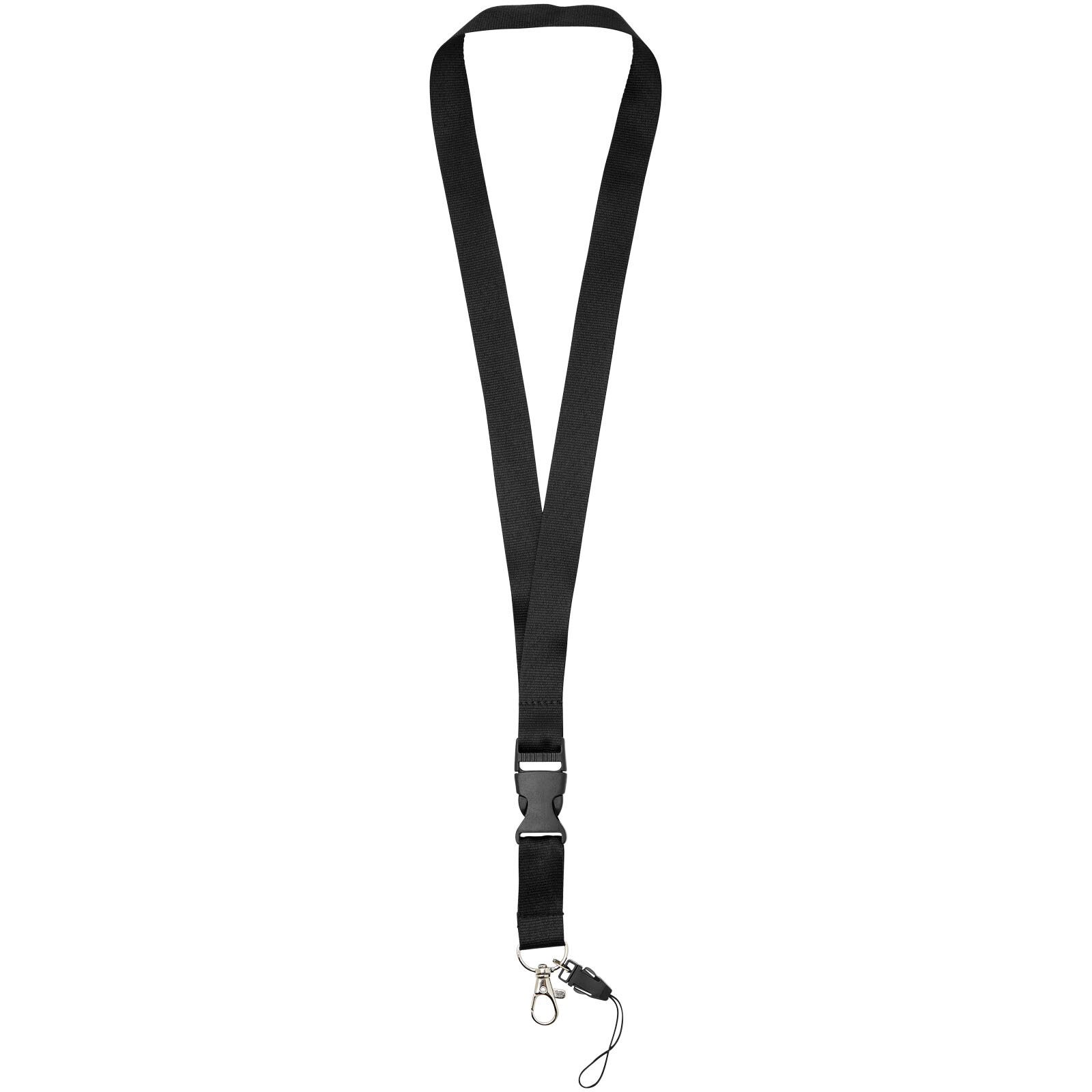 Sagan Lanyard mit abnehmbarer Schnalle und Handyband - schwarz-284