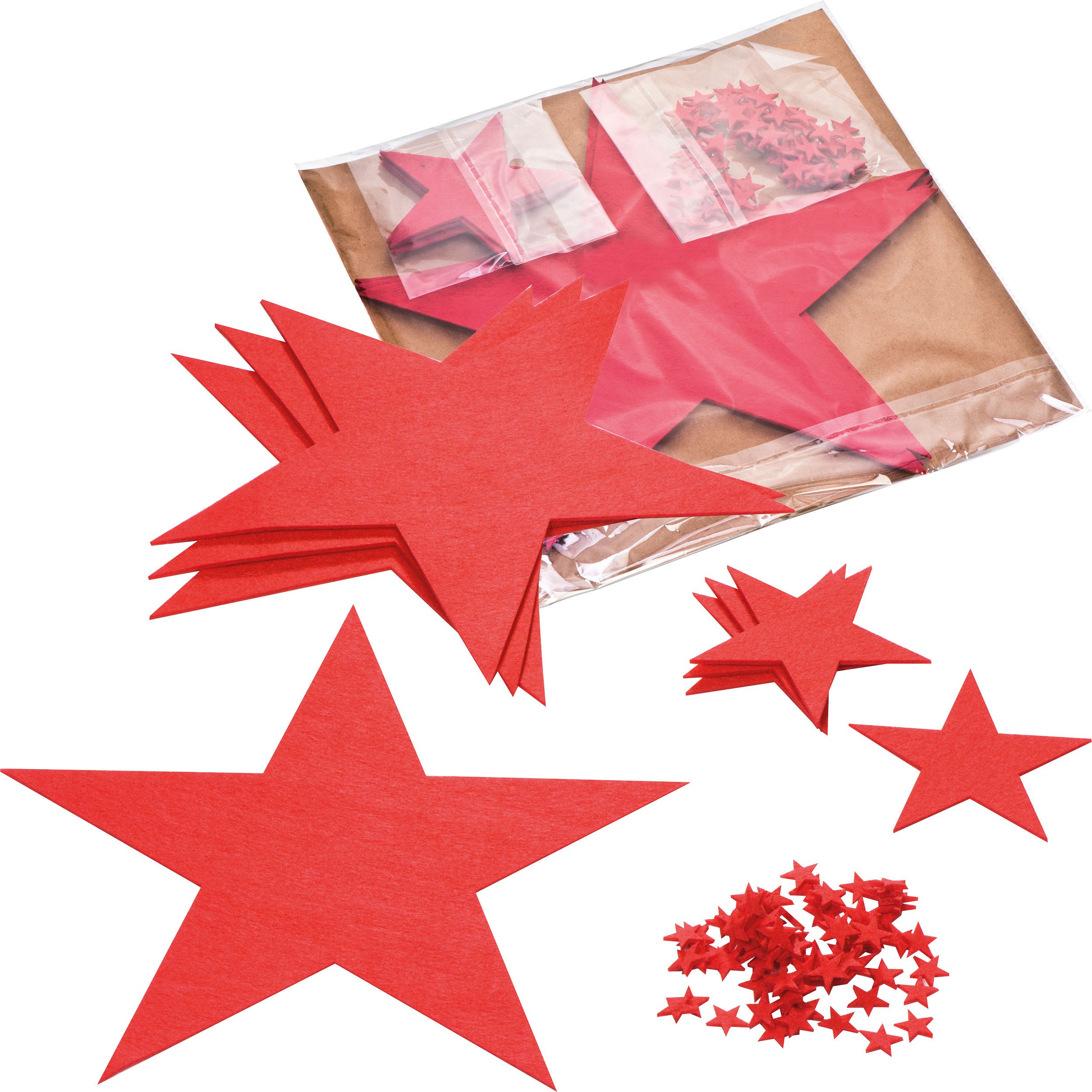 Filzsterneset Augsburg - rot-991