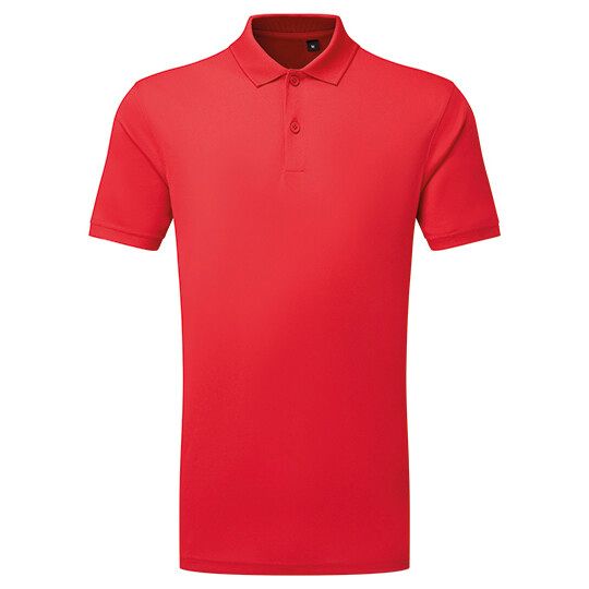 TriDri® Ion-Charge panelled polo - fire red-188