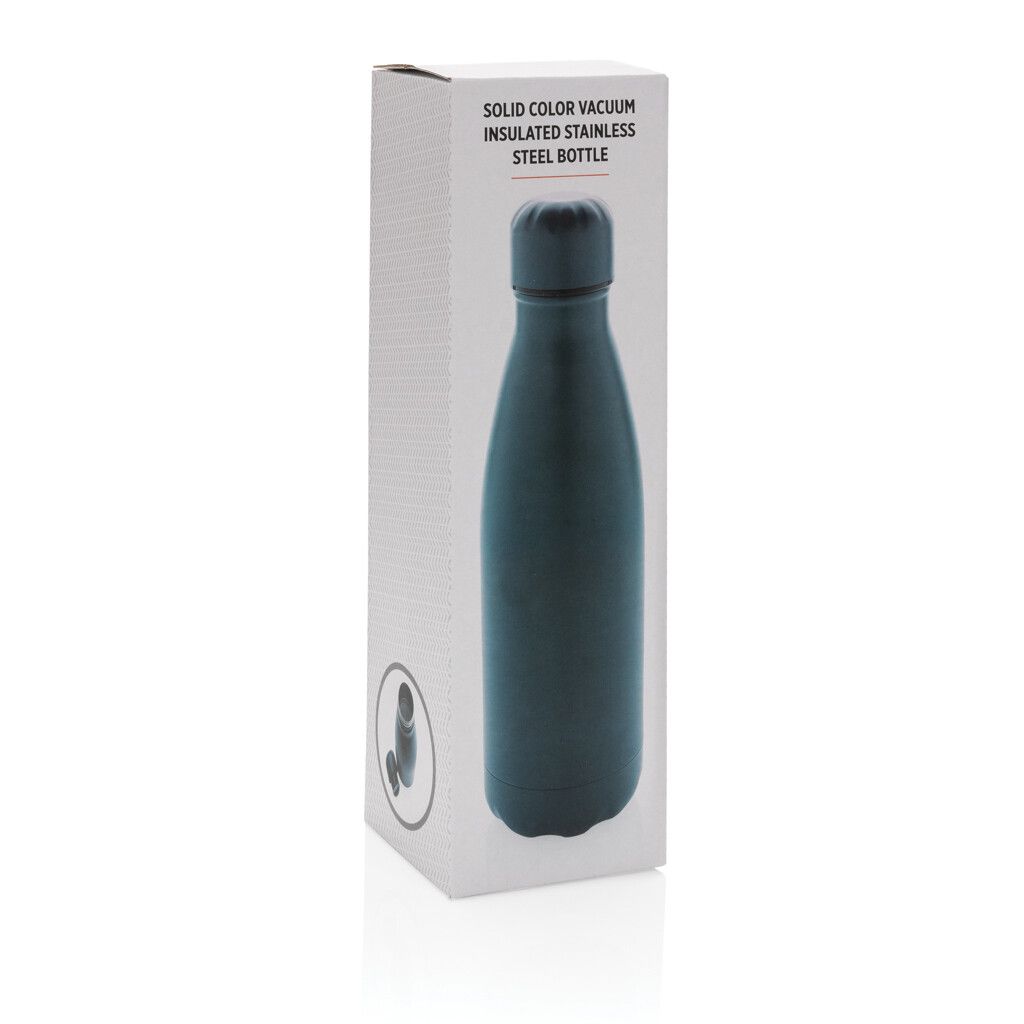 Einfarbige Vakuumisolierte Stainless Steel Flasche - blau-480