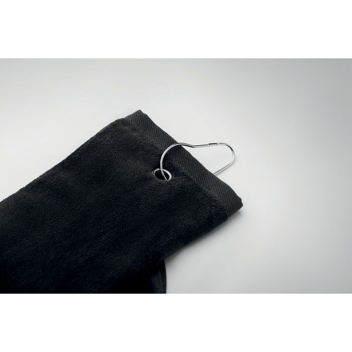 Golfhandtuch mit Haken HITOWGO - schwarz-844