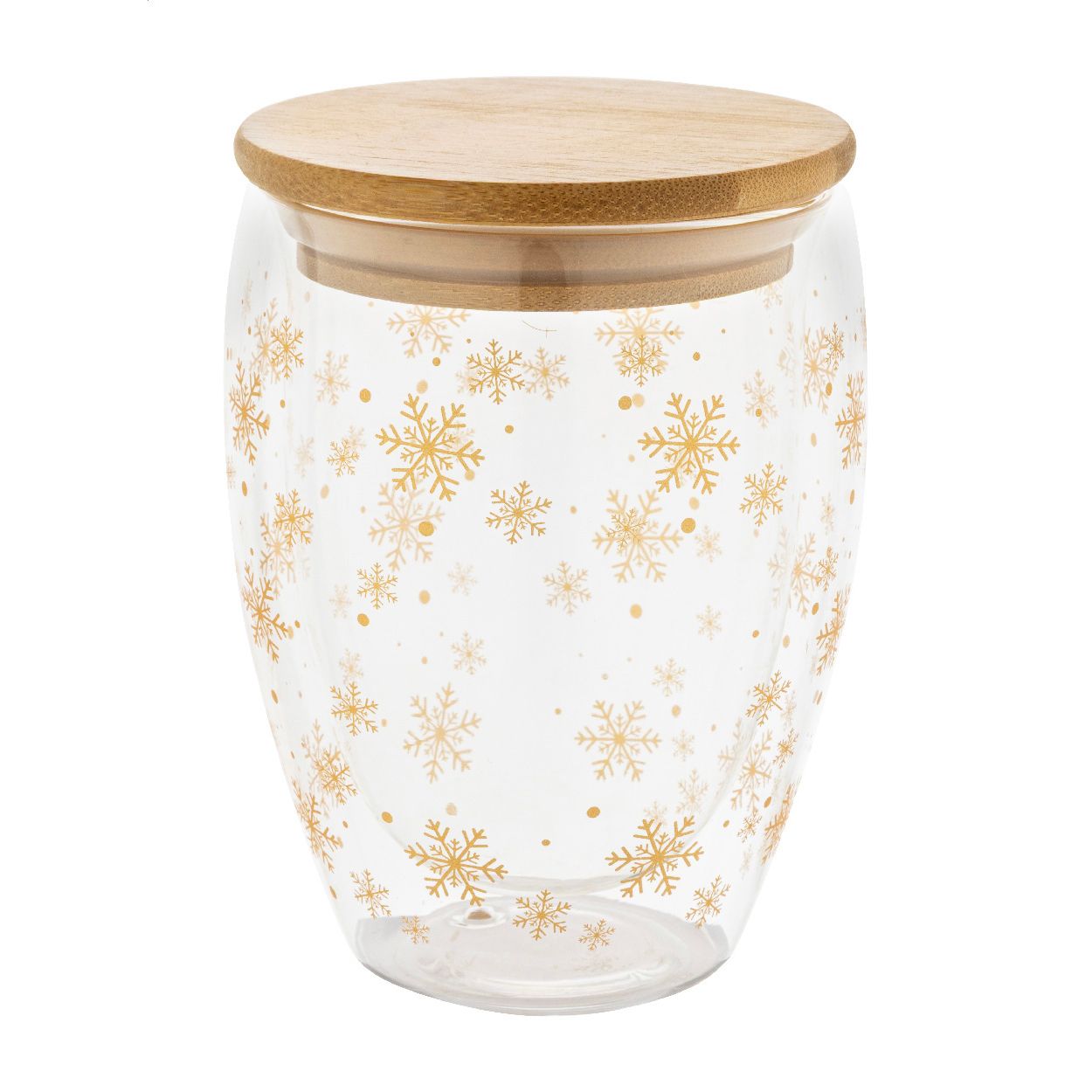 Bostro Weihnachts-Thermobecher aus Glas - transparent - natur-903