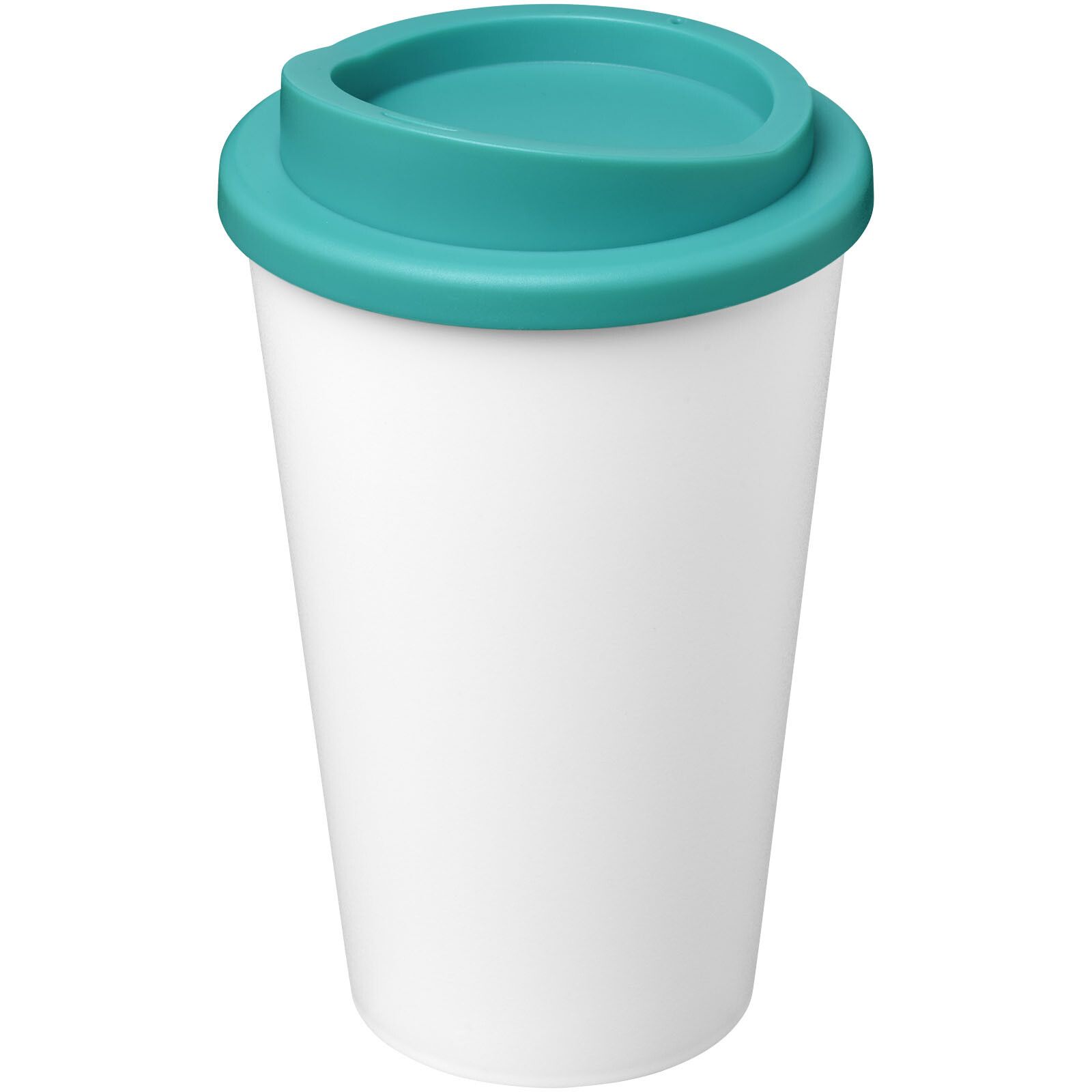 Americano Eco 350 ml recycelter Becher - weiss -  aquablau-434