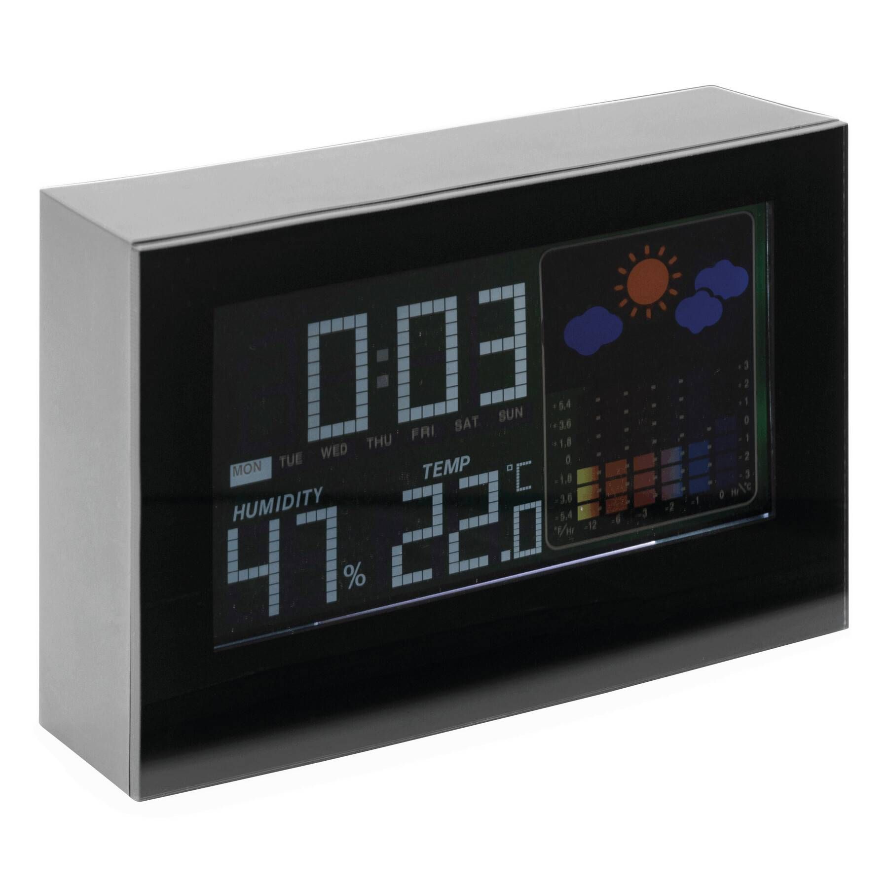 Tischuhr COLOUR - schwarz-748