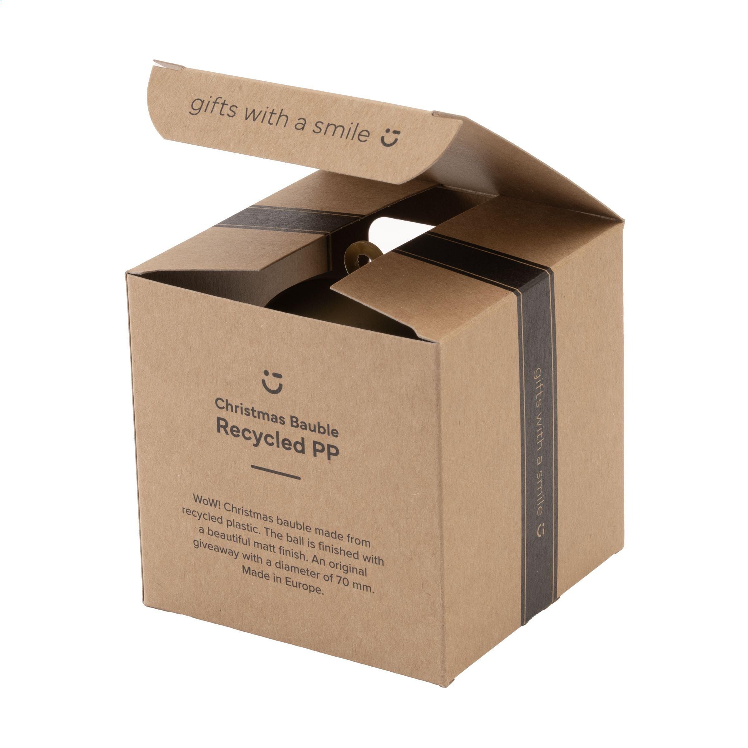 Weihnachtskugel Ø7cm Recycled PP Box - Made in Europe - grün-844