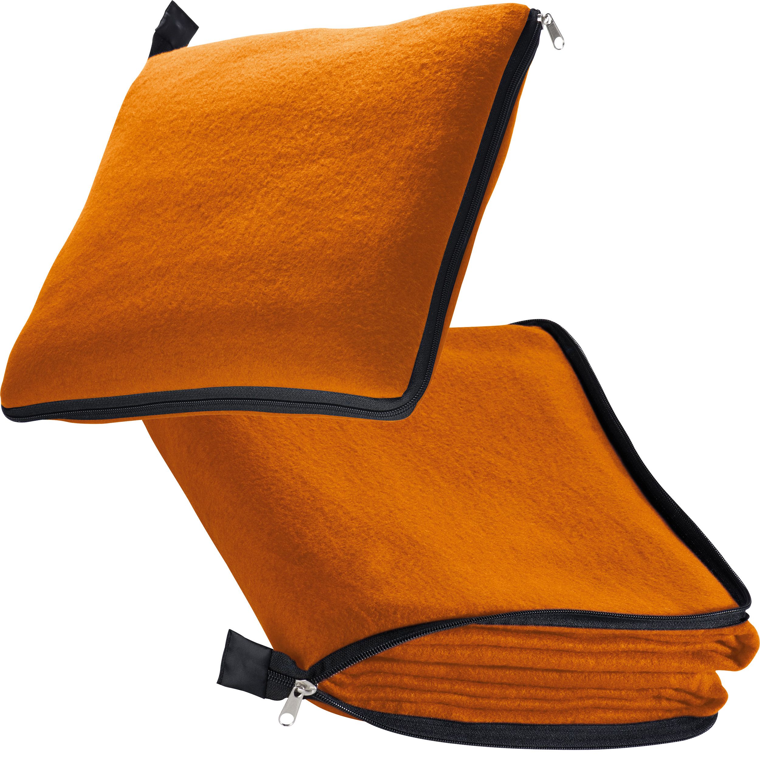 2in1 XL-Fleece-Decke/Kissen Radcliff - orange-395