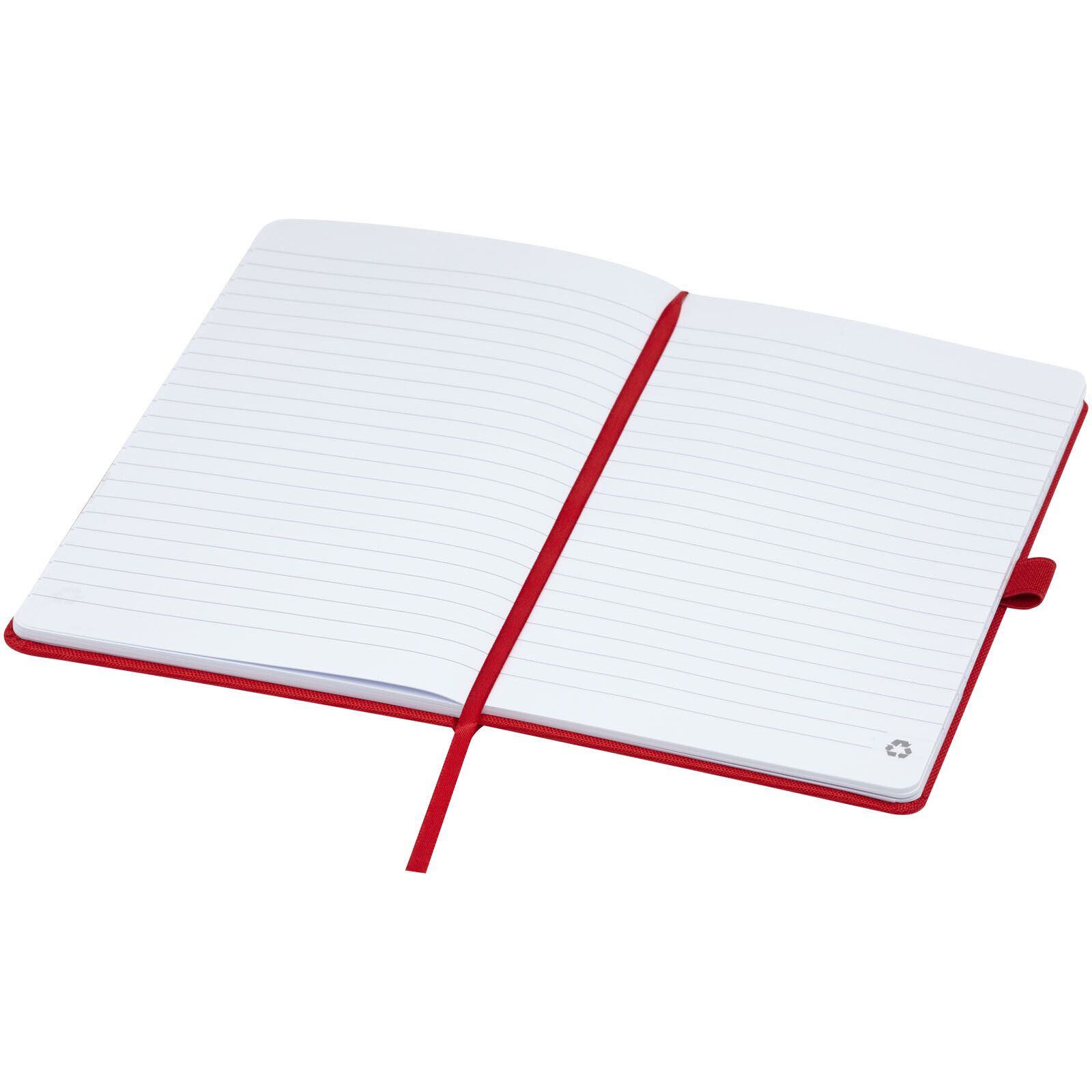 Honua A5 Notizbuch aus recyceltem Papier mit Cover aus recyceltem PET - rot-371