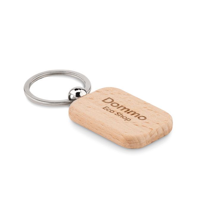 Schlüsselring Holz, eckig POTY WOOD - holz-139