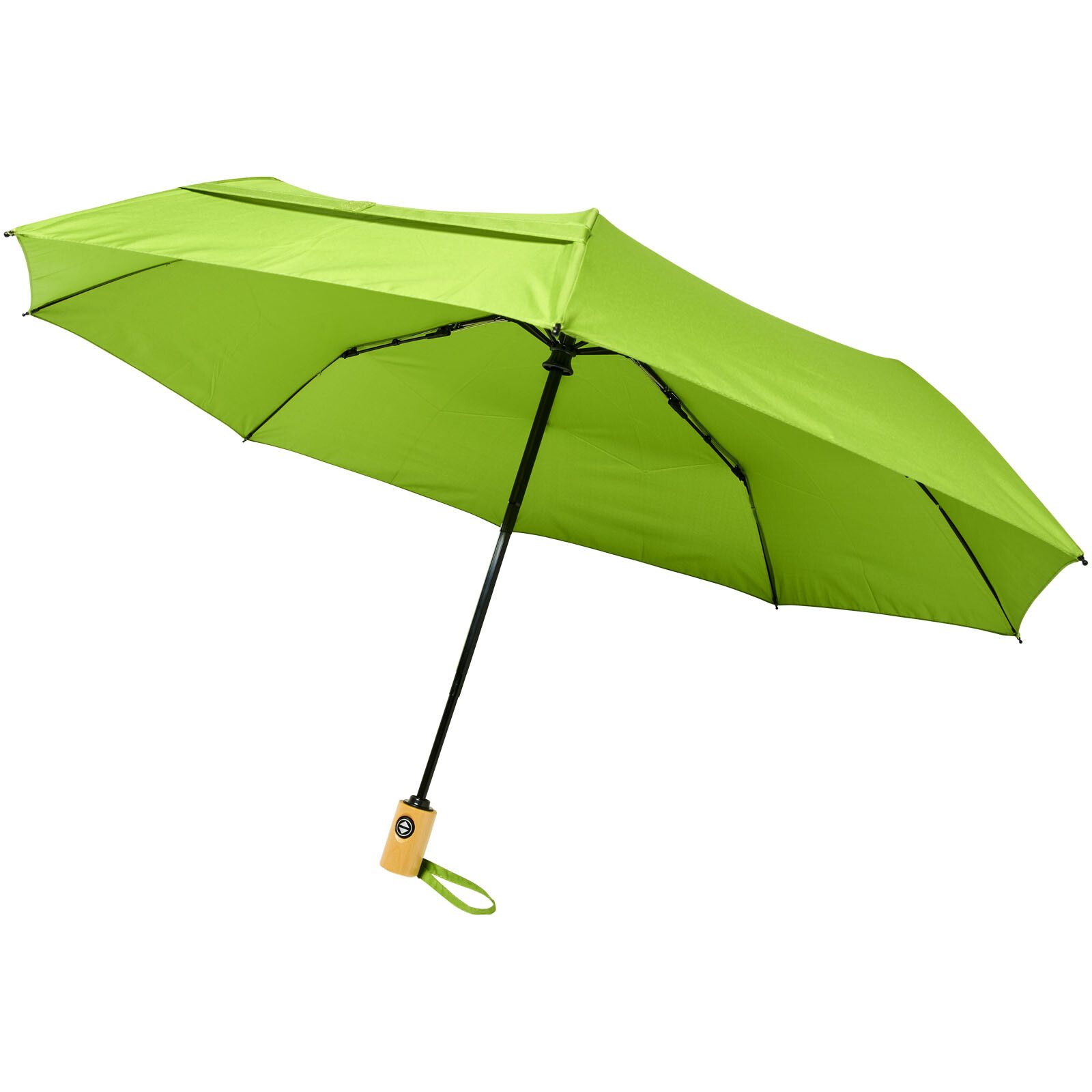 Bo 21" Vollautomatik Kompaktregenschirm aus recyceltem PET-Kunststoff - limone-414