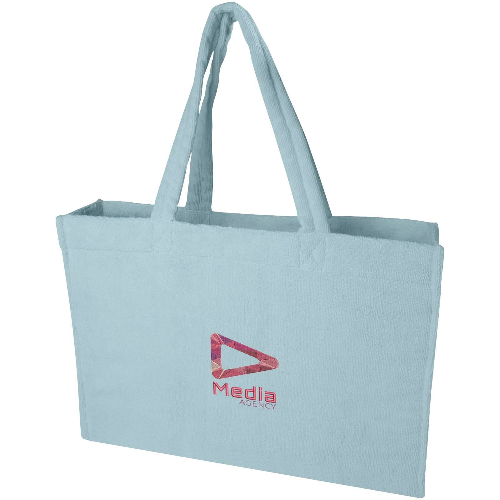 Siam GRS-recycelte Strandtragetasche aus Frottee 13 L - wolkenblau-396