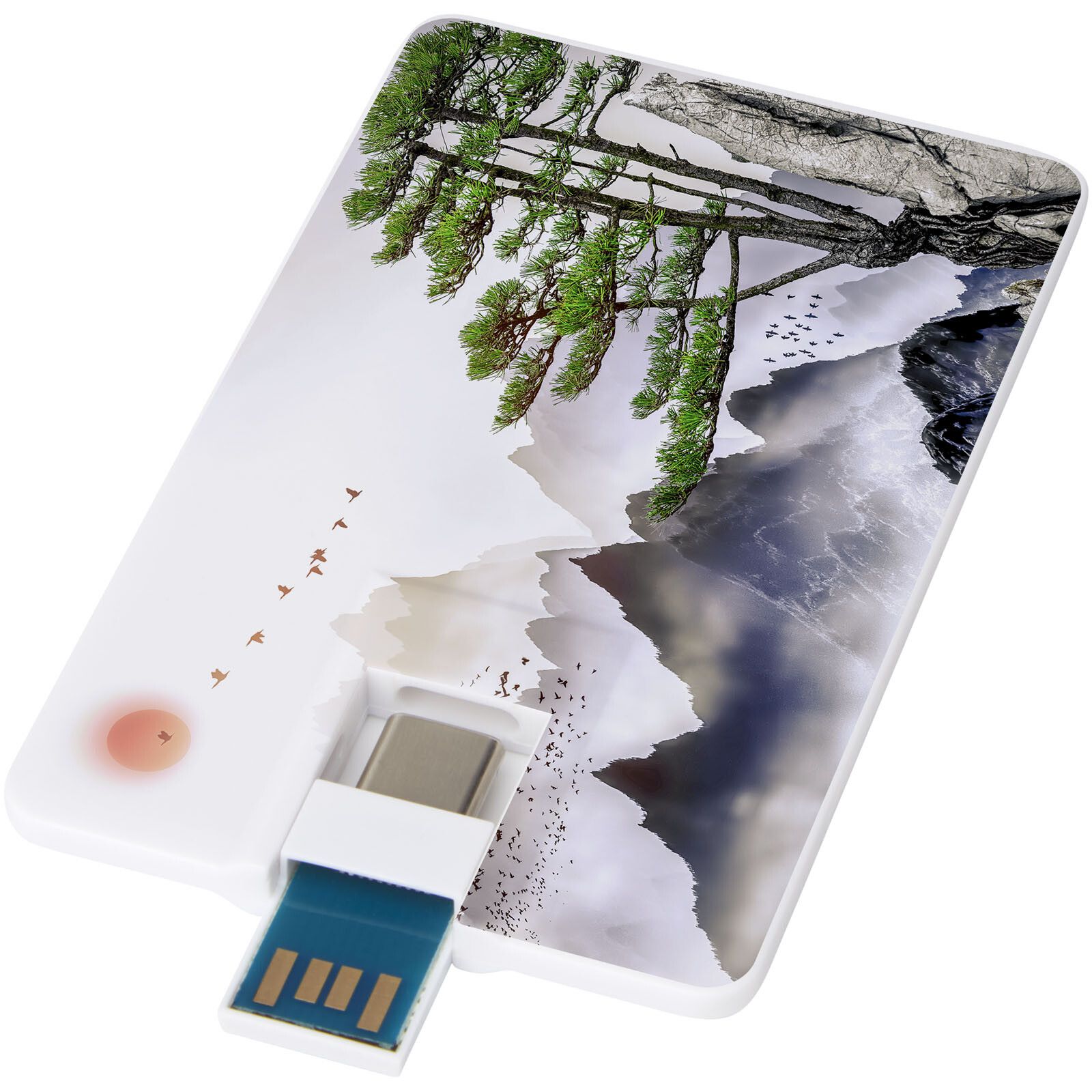 Duo slim 32 GB USB-Stick mit Typ-C und USB-A 3.0 - weiss-919